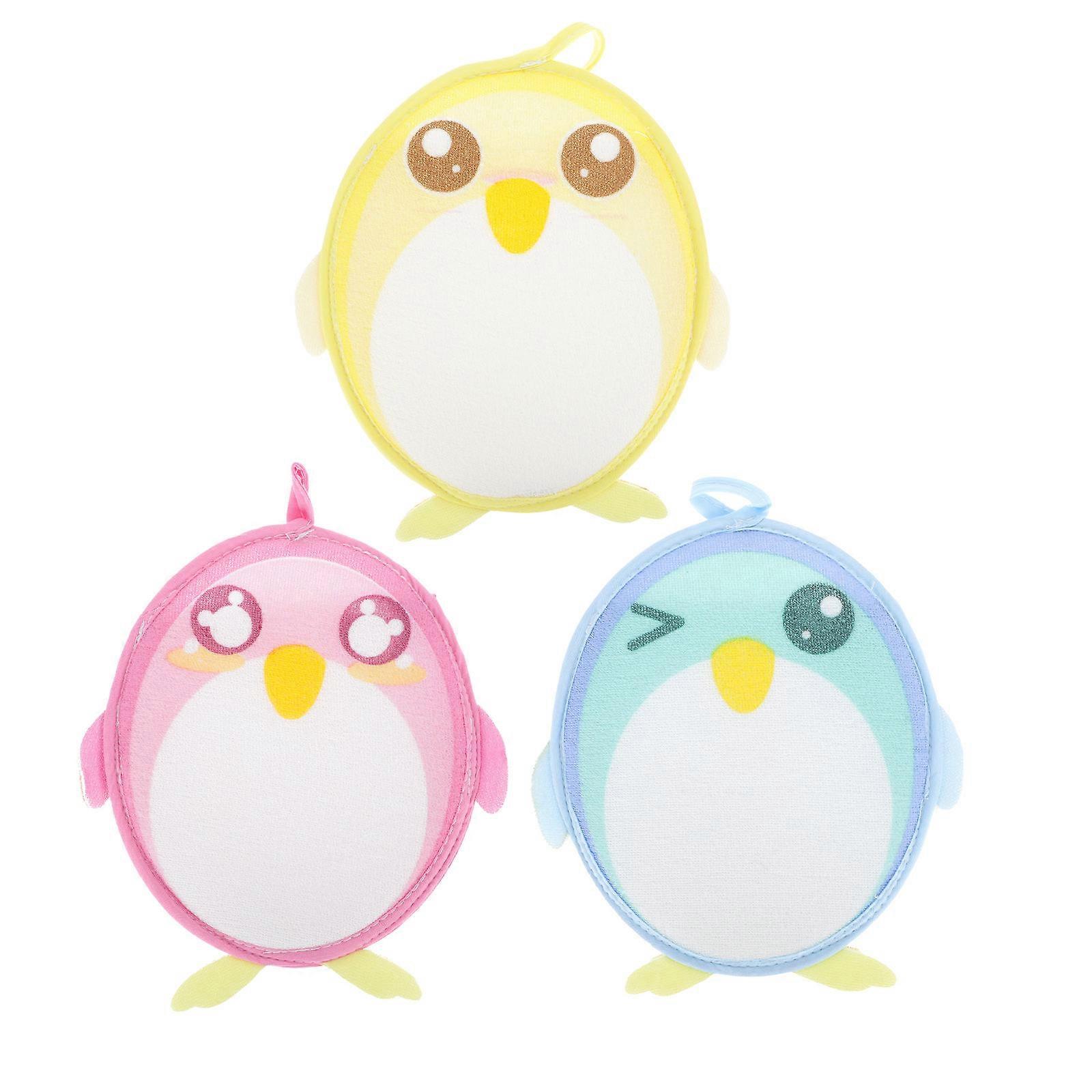 Kids' Bath Towels for Skin Exfoliation Assorted Colors 3Pcs Set