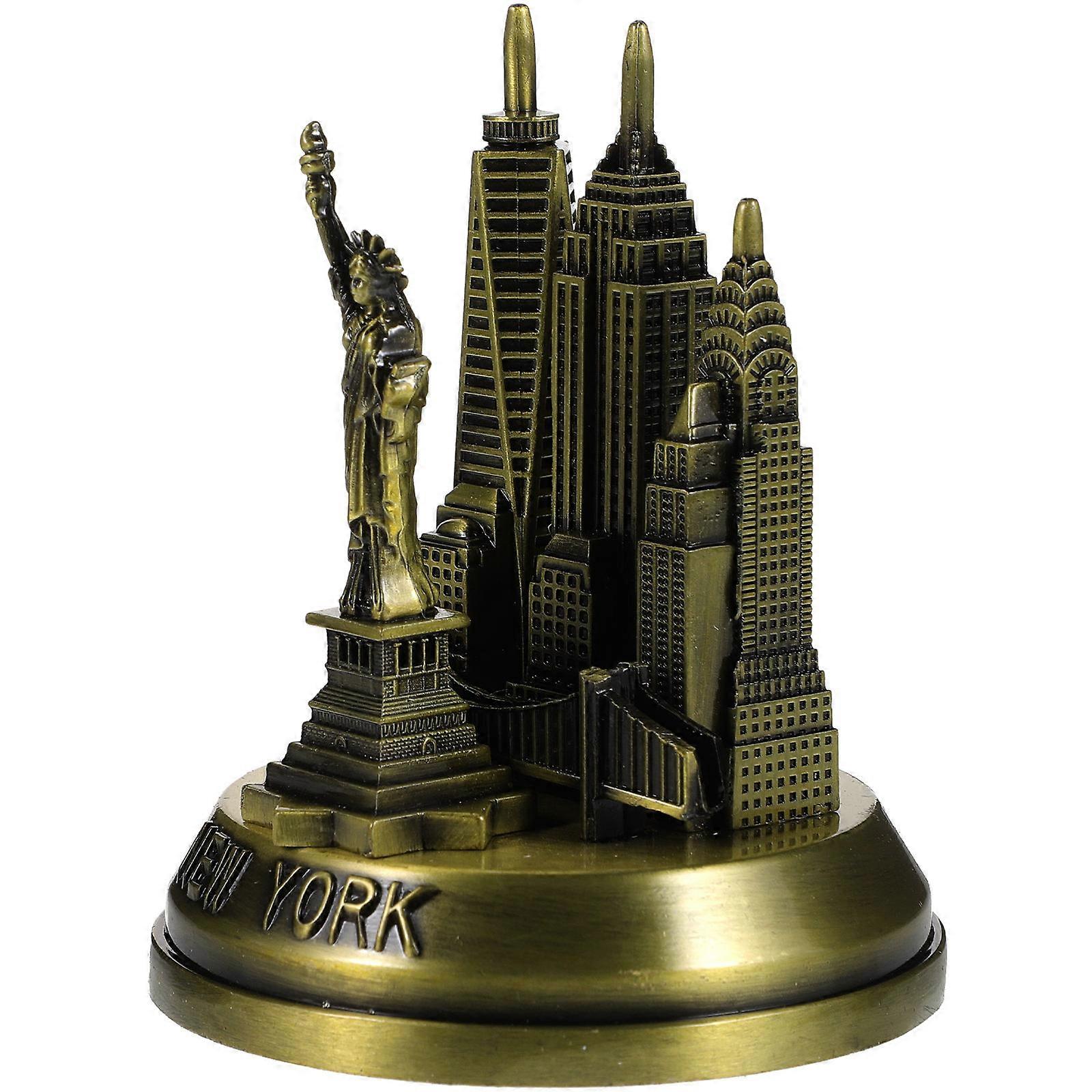 Alloy Building Model New York Landmark Architecture for Decor 2Pcs