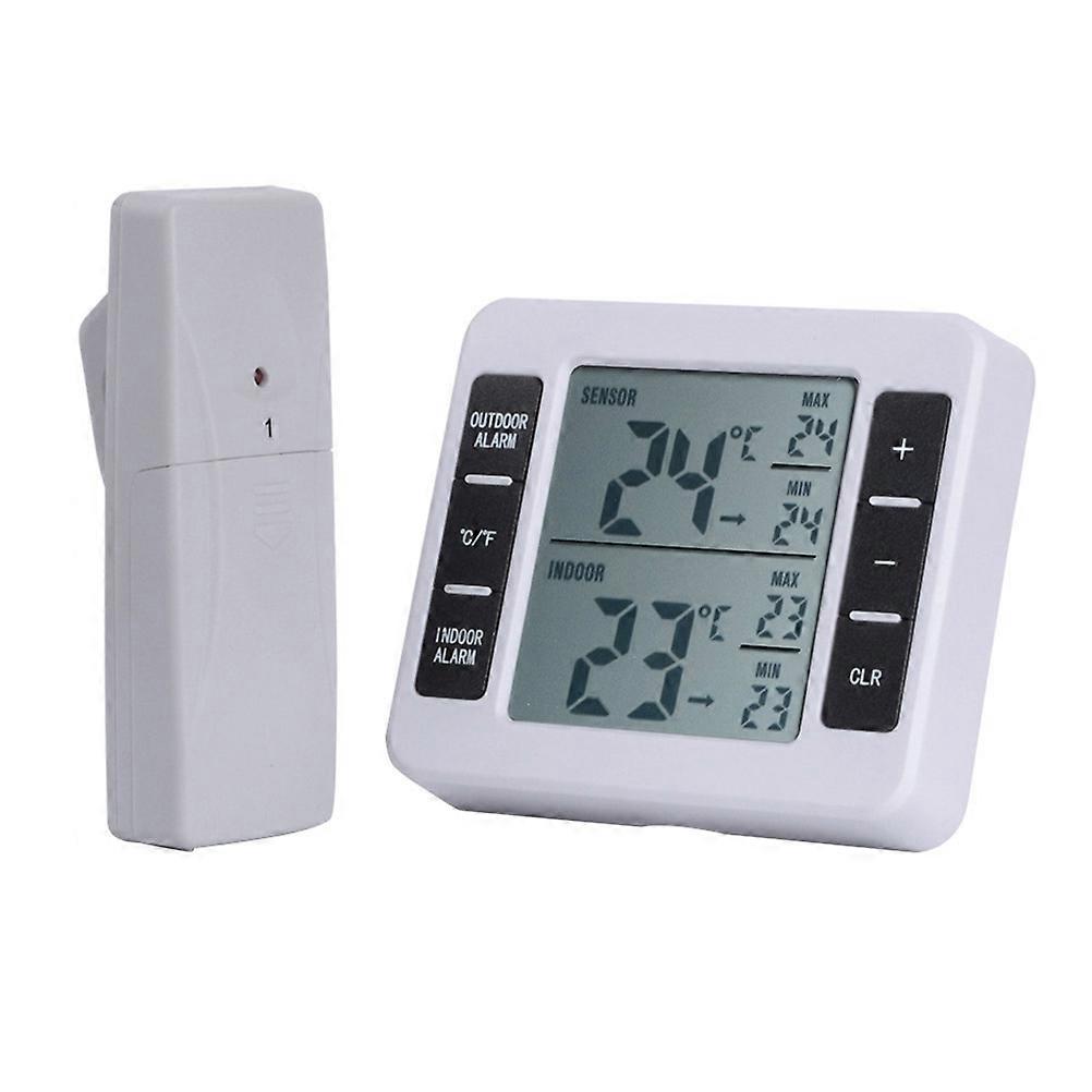 Temperature Sensor Wireless Digital Fridge Thermometer with 1 Remote Sensor
