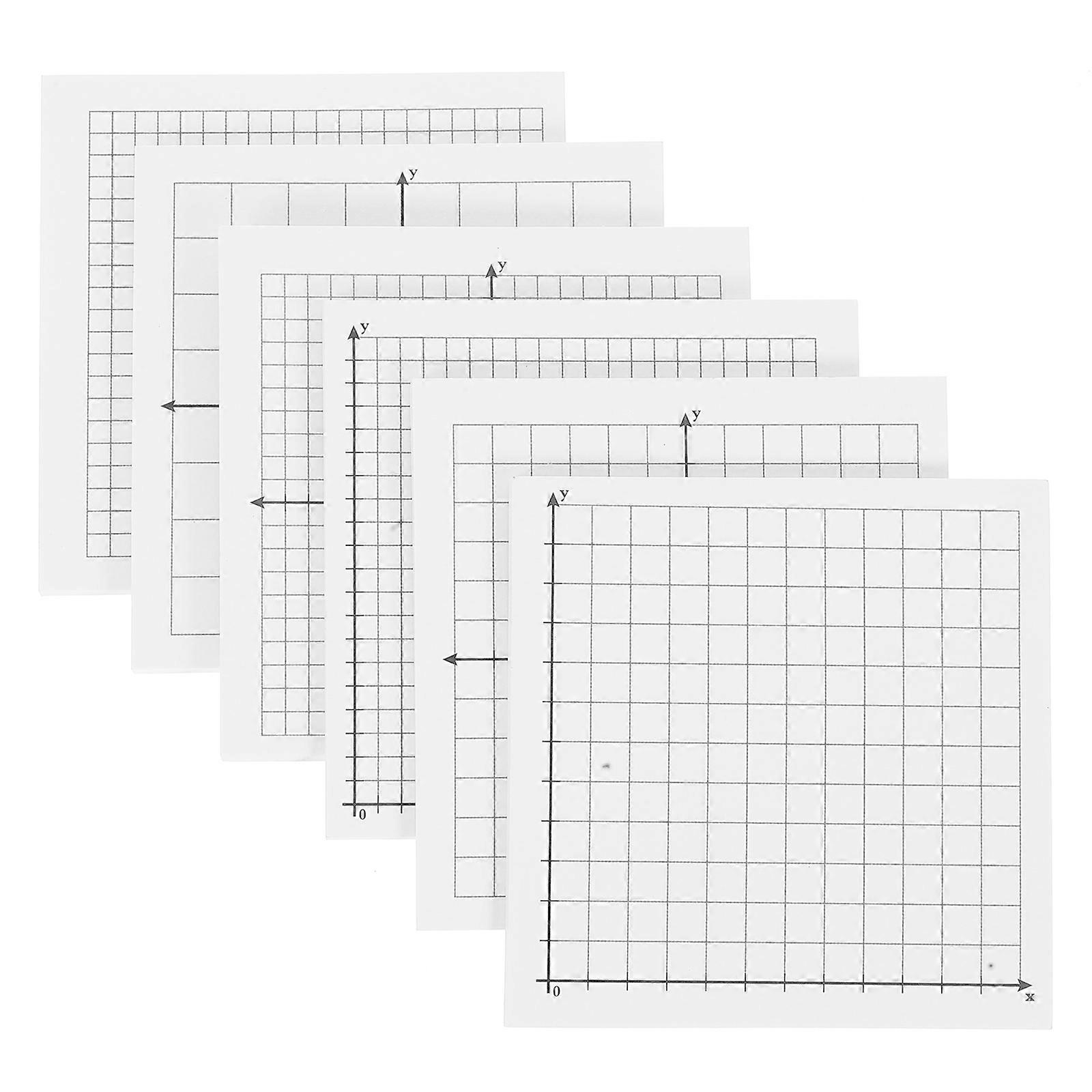 Lined Pads Graph Paper Notebook 6Pcs Writing Aid 7.62x7.62x0.01cm