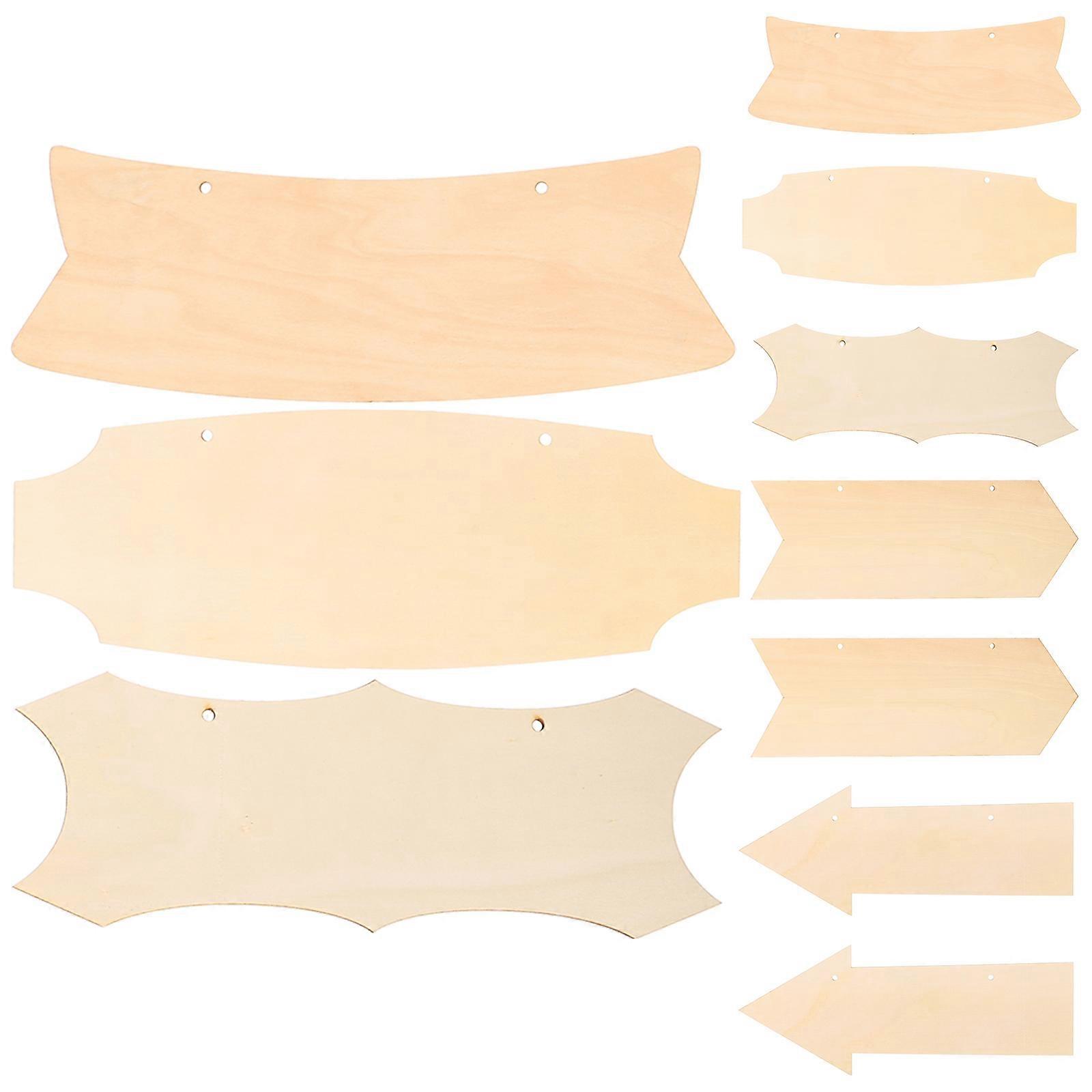 Rectangular Unfinished Wood Boards For Home Decor DIY And Friends Light Yellow 4 Sets