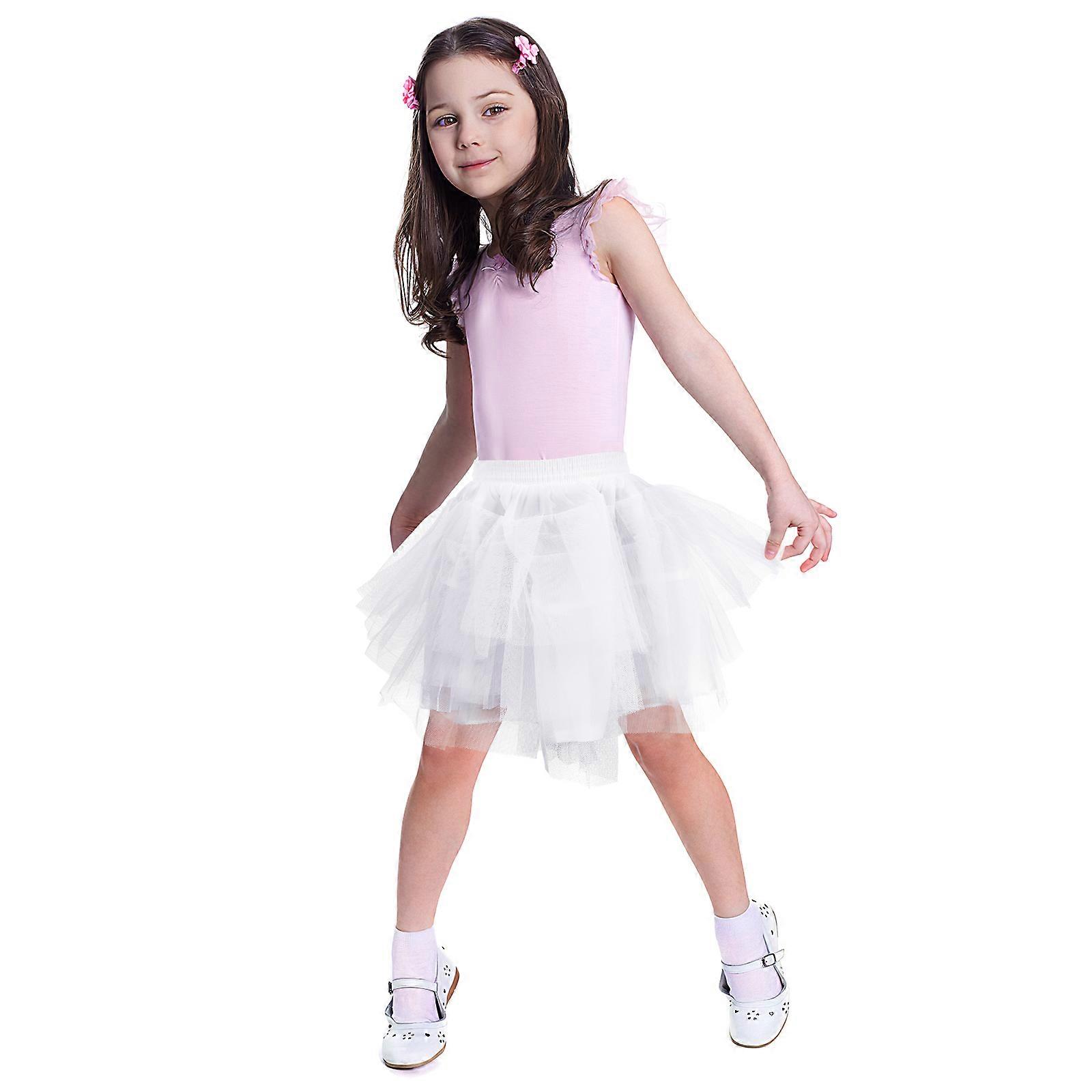 Petticoat for Girls Hoopless for Kids with 4Pcs Multi-Layer Design