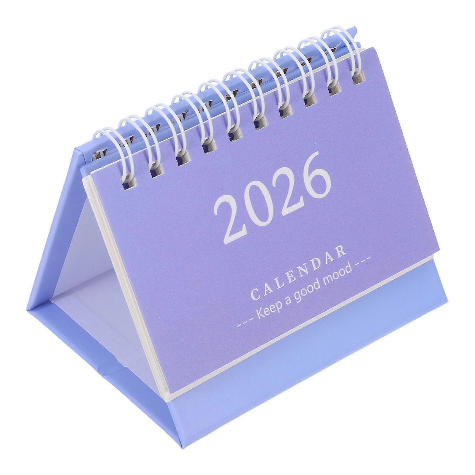 Standing Flip Mini Desk Calendar 2026 for Office Use 4Pcs Set
