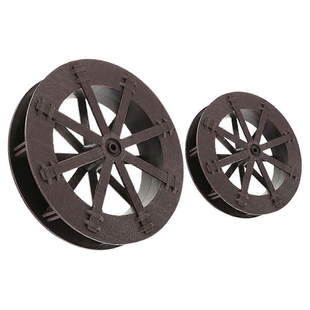 Feng Shui Water Wheel Decorative Fountain For Office Use 7.00X7.00X6.00CM Light Brown Functional Water Feature 4Pcs