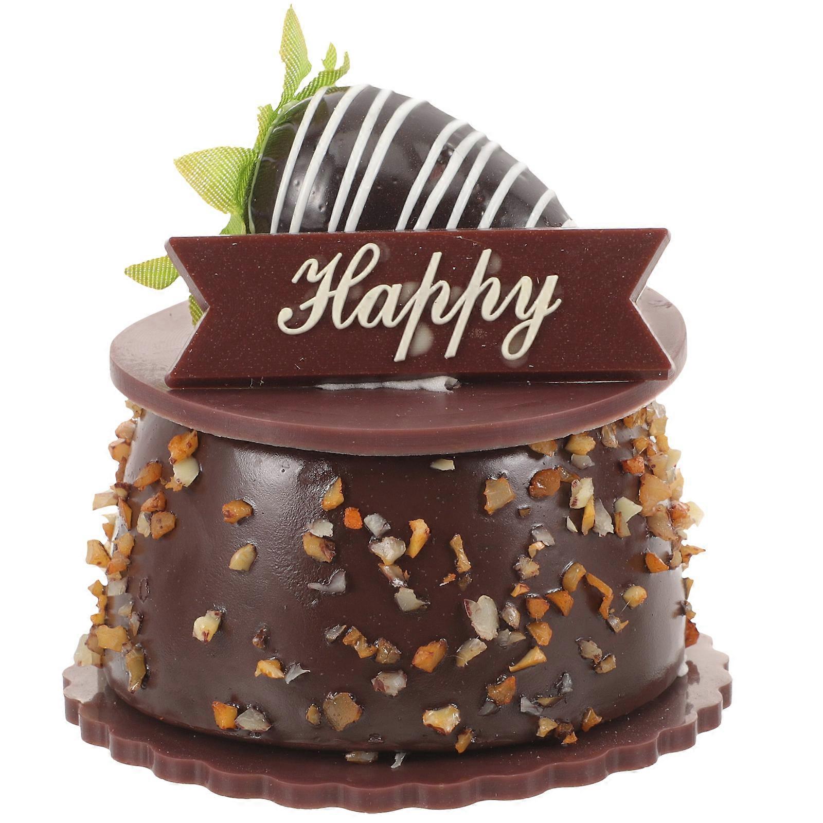 Artificial Dessert Mini Cake Decor for Decorative Cake Prop 2Pcs