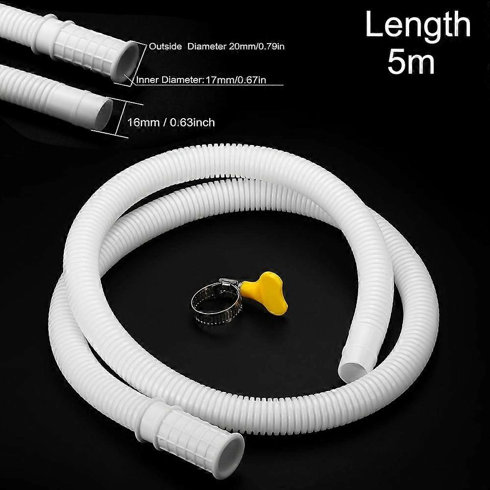 1-5M Washing Machine Draining Hose Thickened Plastic Tube Pipe Extension Drainpipe for Air Conditioner Kitchen Faucet Accessory
