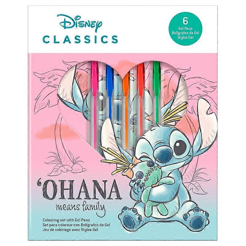 Stitch Activity Notebook with 6 Gel Pens Set