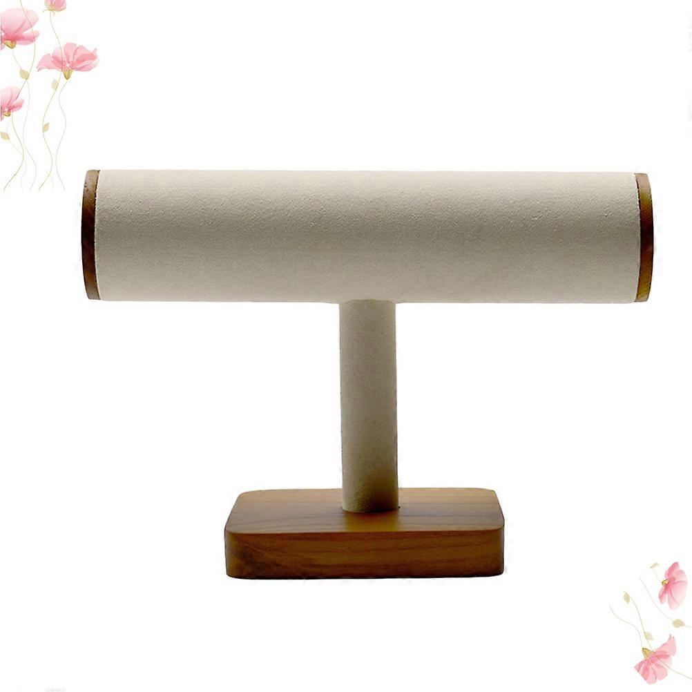 White Wooden Watch Stand Rack for Stylish Bracelet Display