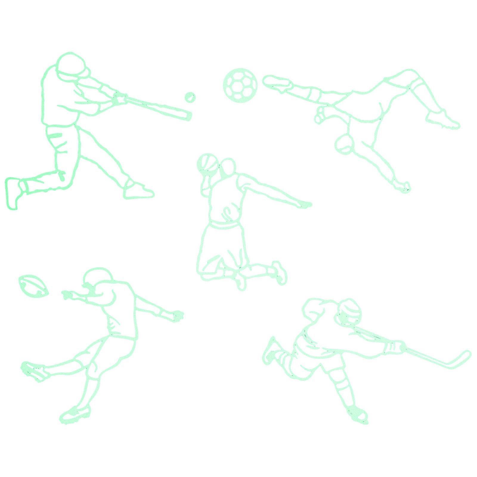 Creative Luminous Wall Stickers for Decoration 1Set Sports Theme