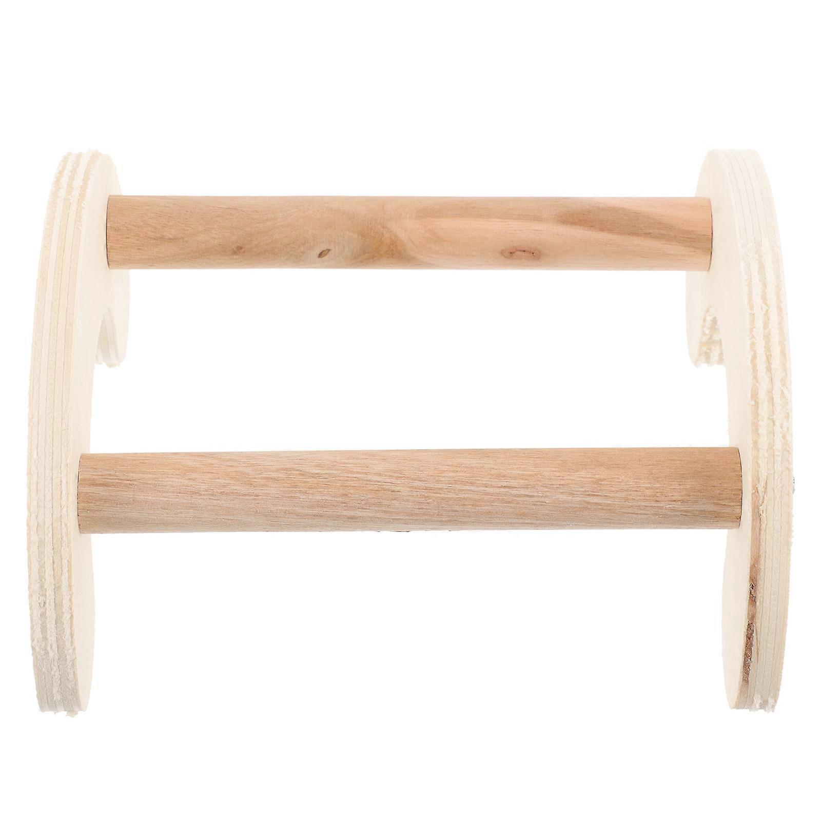 Bird Perch Stand 3Pcs Provide For Parrots 5.3X4.7X8.9In Beige Simple Design Durable