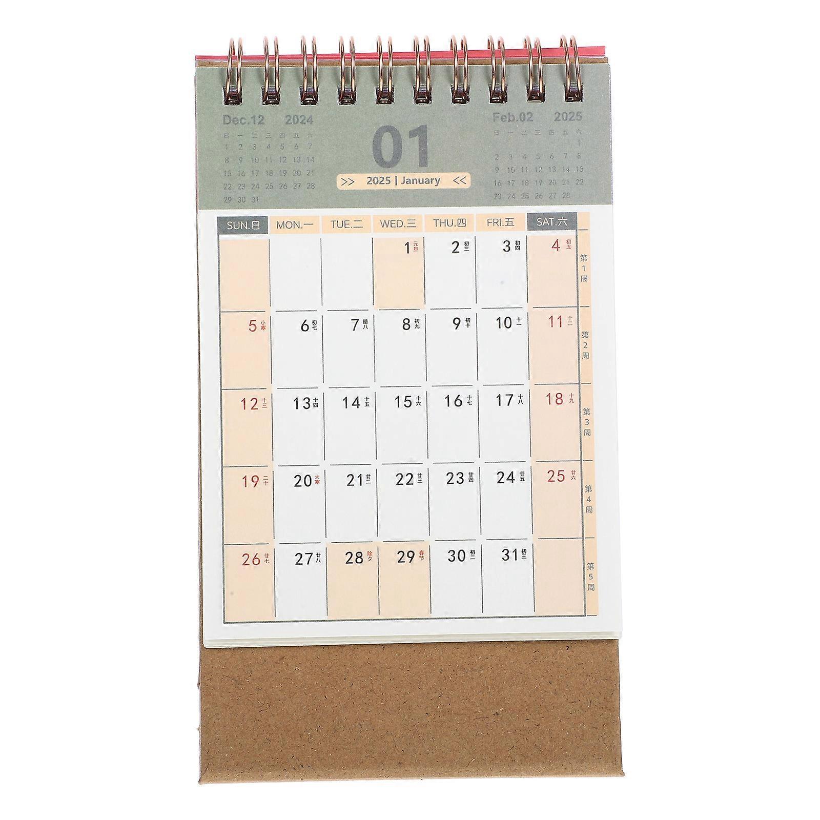 Office Desk Calendar Flipped Desk Calendar for Scheduling 4Pcs
