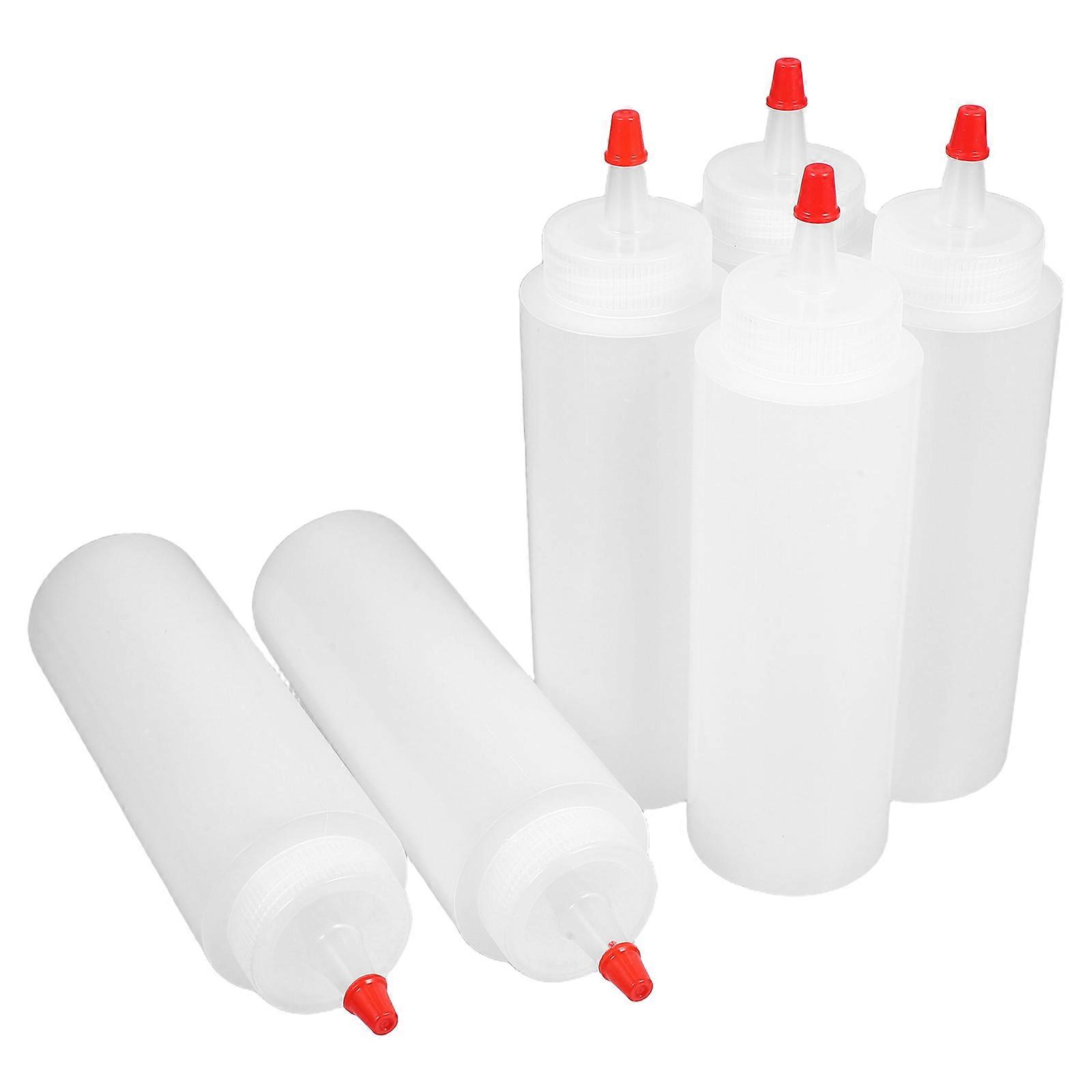 Salad Dressing Bottles with Cap for Sauce Dispensing 12Pcs Transparent