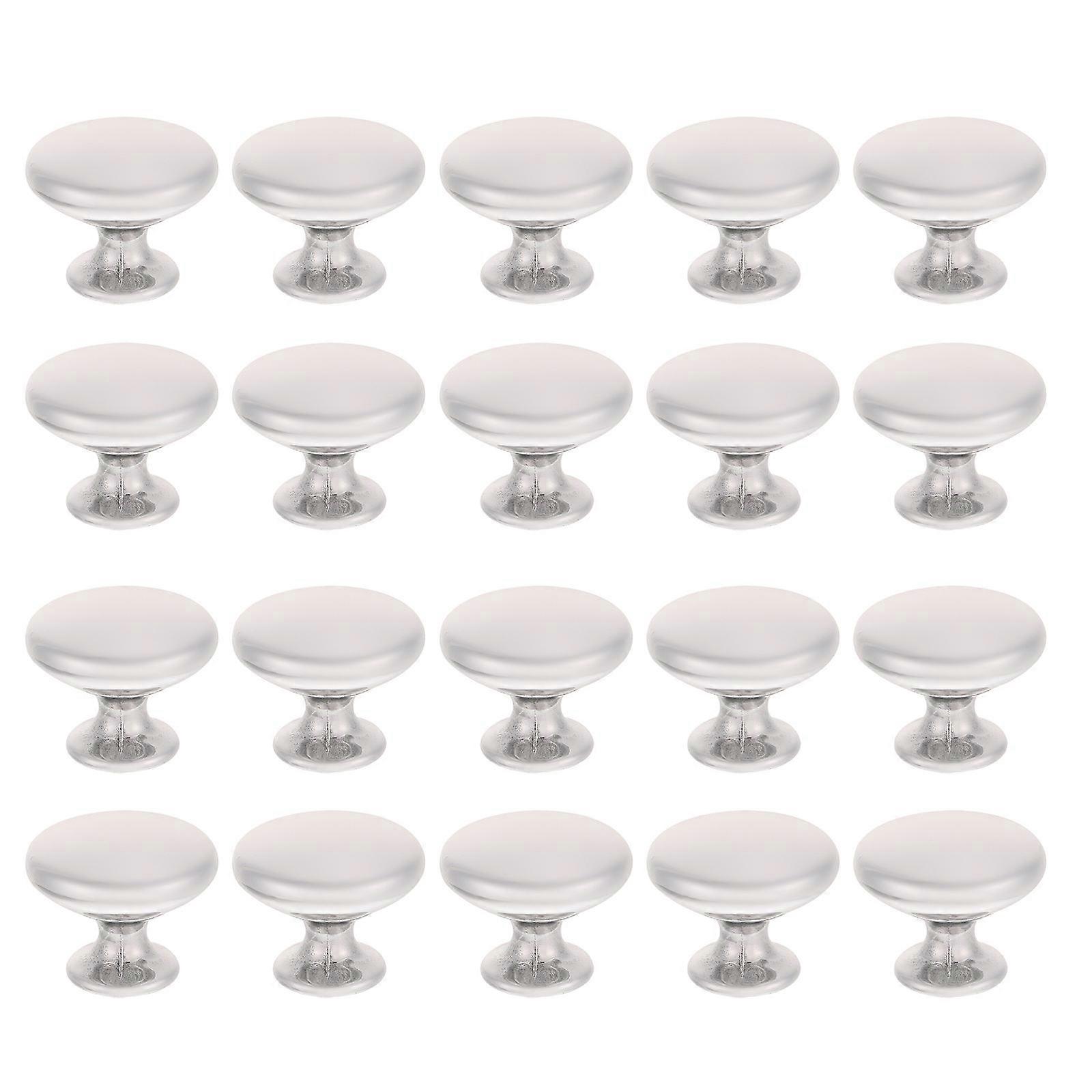 Delicate Drawer Pull Knobs Not Easy to Deform or Break 30Pcs Mushroom Shape Silver Zinc Alloy for Cupboards Wardrobes
