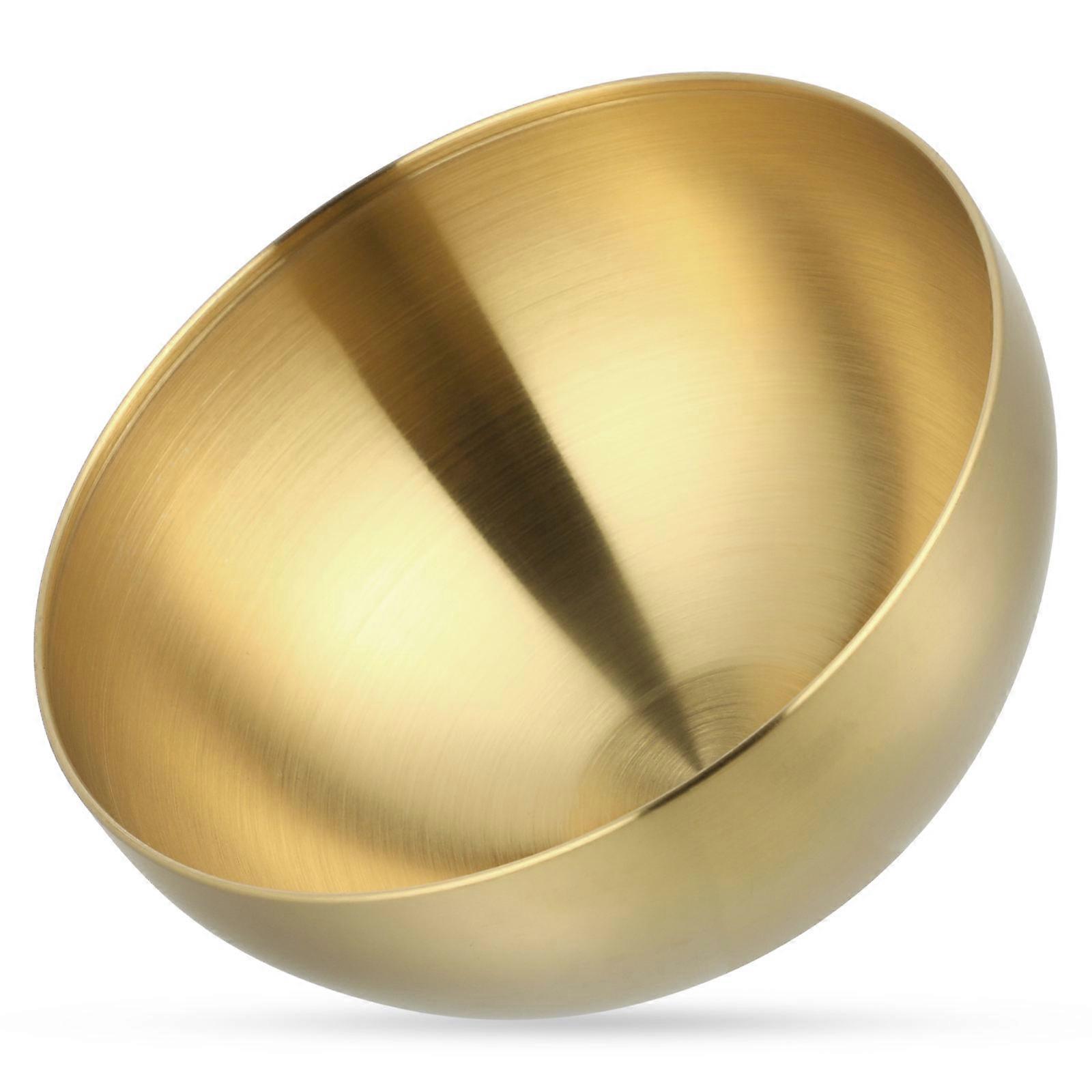 Golden Stainless Steel Serving Bowl for Multi-Function Use 2Pcs Salad Bowl
