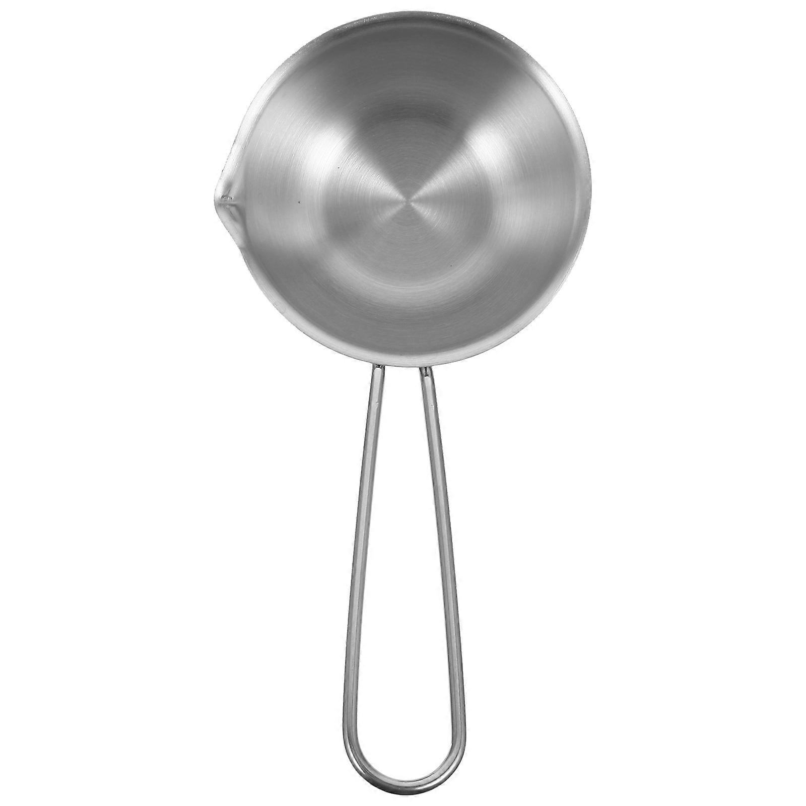 Saucepan Small Stainless Steel Pan For Cooking Sauces And Heating Oil With Internal Scale Design Silver 1Pack