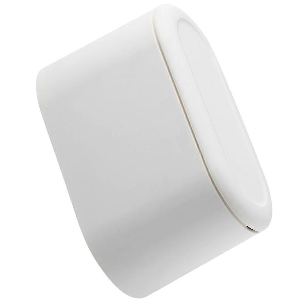 Desktop Garbage Bucket White 2Pcs with Press Type Lid for Household