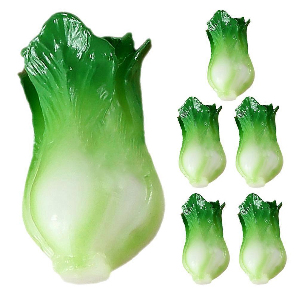 Resin Miniature Vegetable Green Models for Decoration 6Pcs Pack