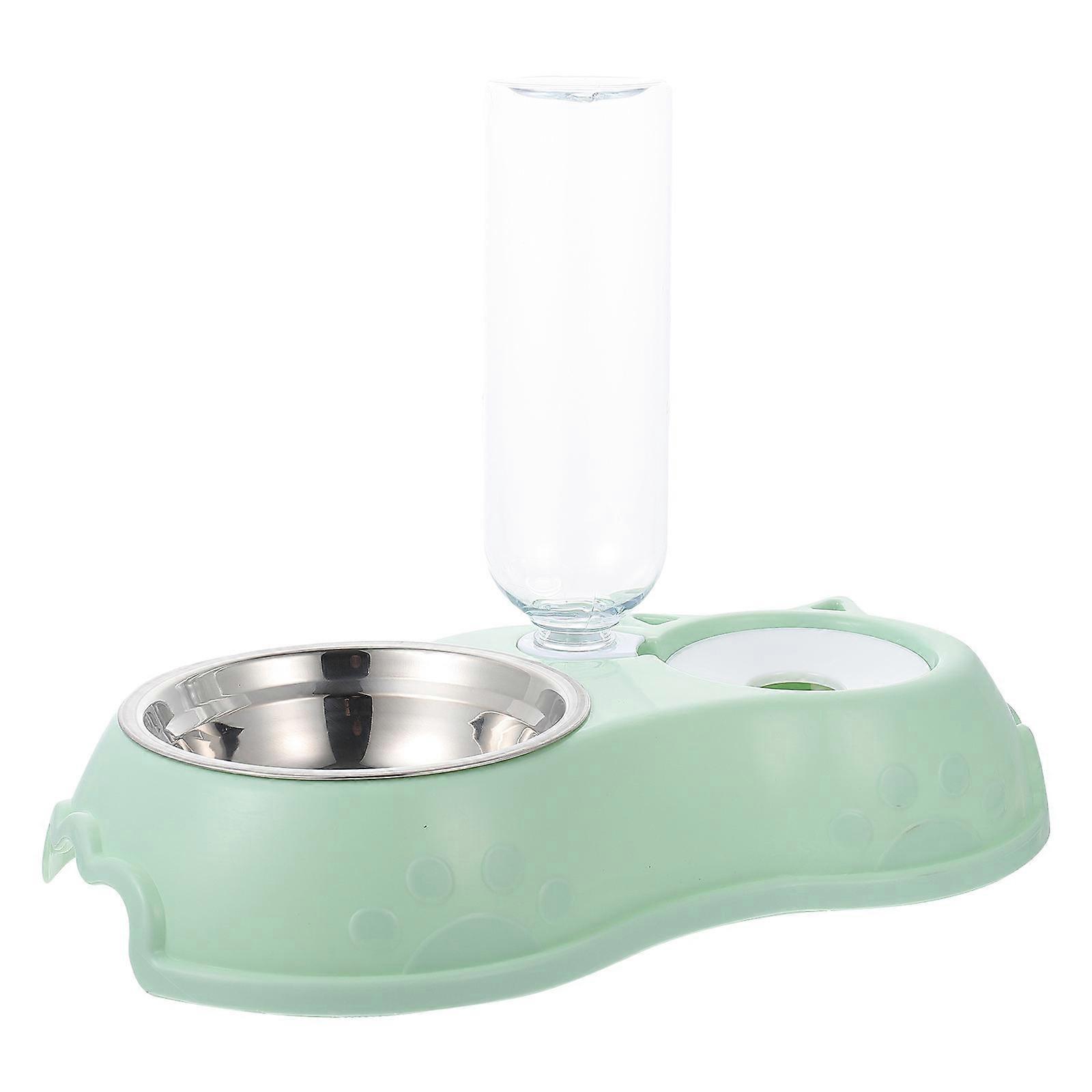 Automatic Pet Feeder Dual Feeding Bowl for Home 2Sets Bite Resistant Safe Material