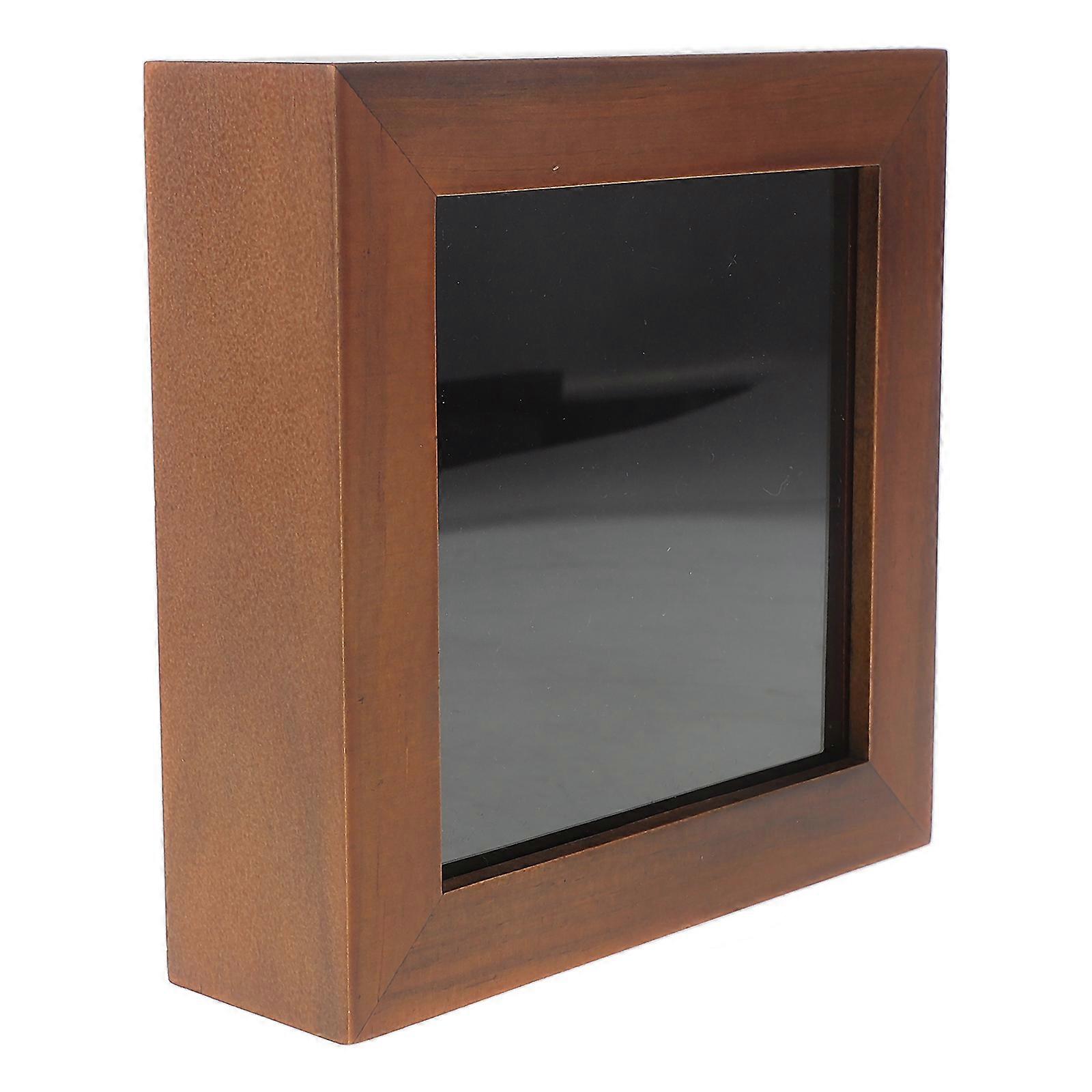 Dried Flower Display Frame 4Pcs Wooden Box For Storage And Protection Featuring Sophisticated Square Shape Ideal For Collectors