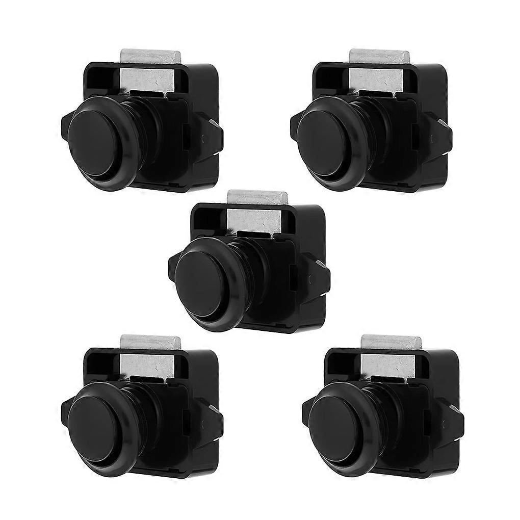 5x Black Push Button Drawer Cupboard Catch Lock Push Button Button Catch Push Button Catch