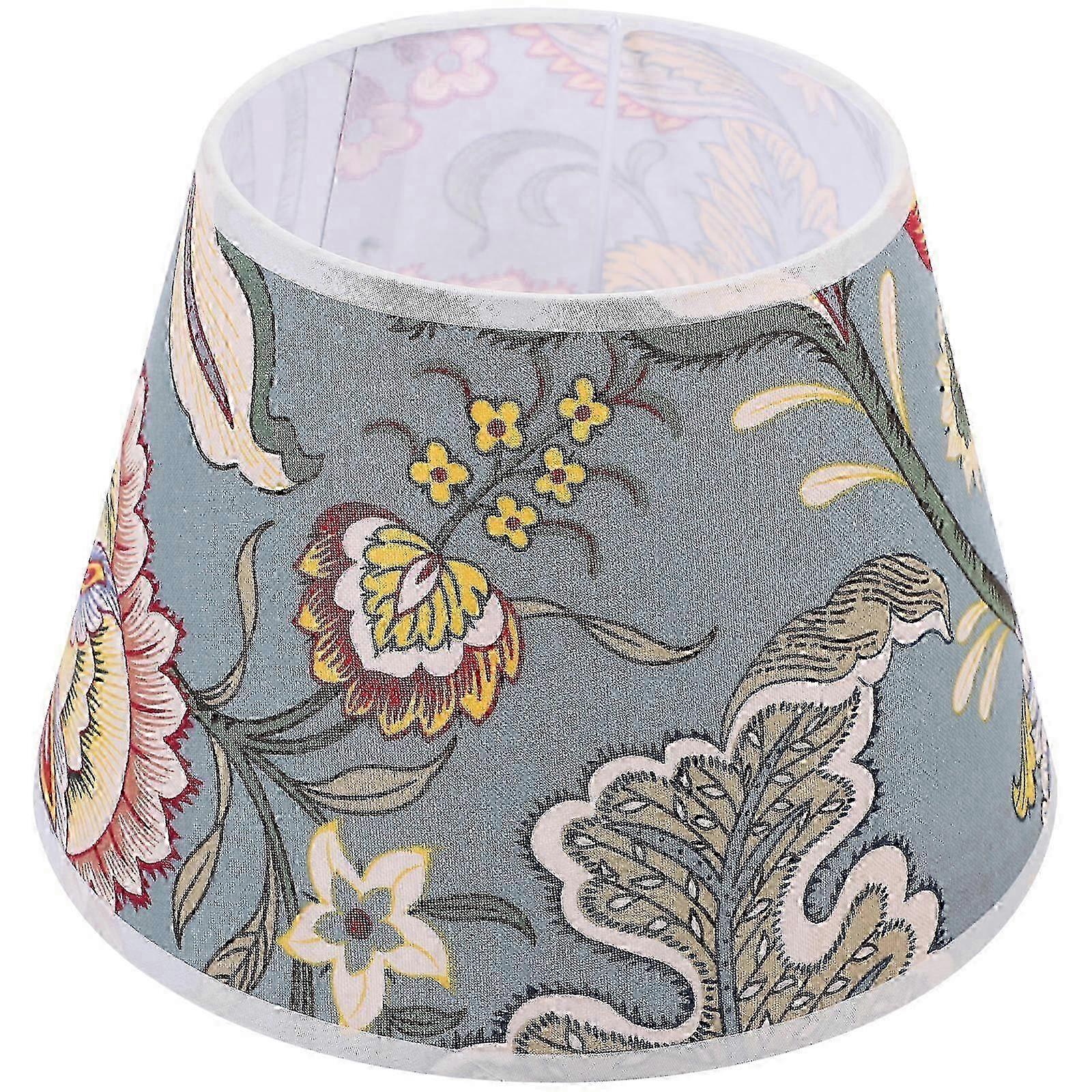 Table Lamps Flower Pattern Lampshade Romantic Warm Atmosphere Metal Fabric 1Pack 25-26