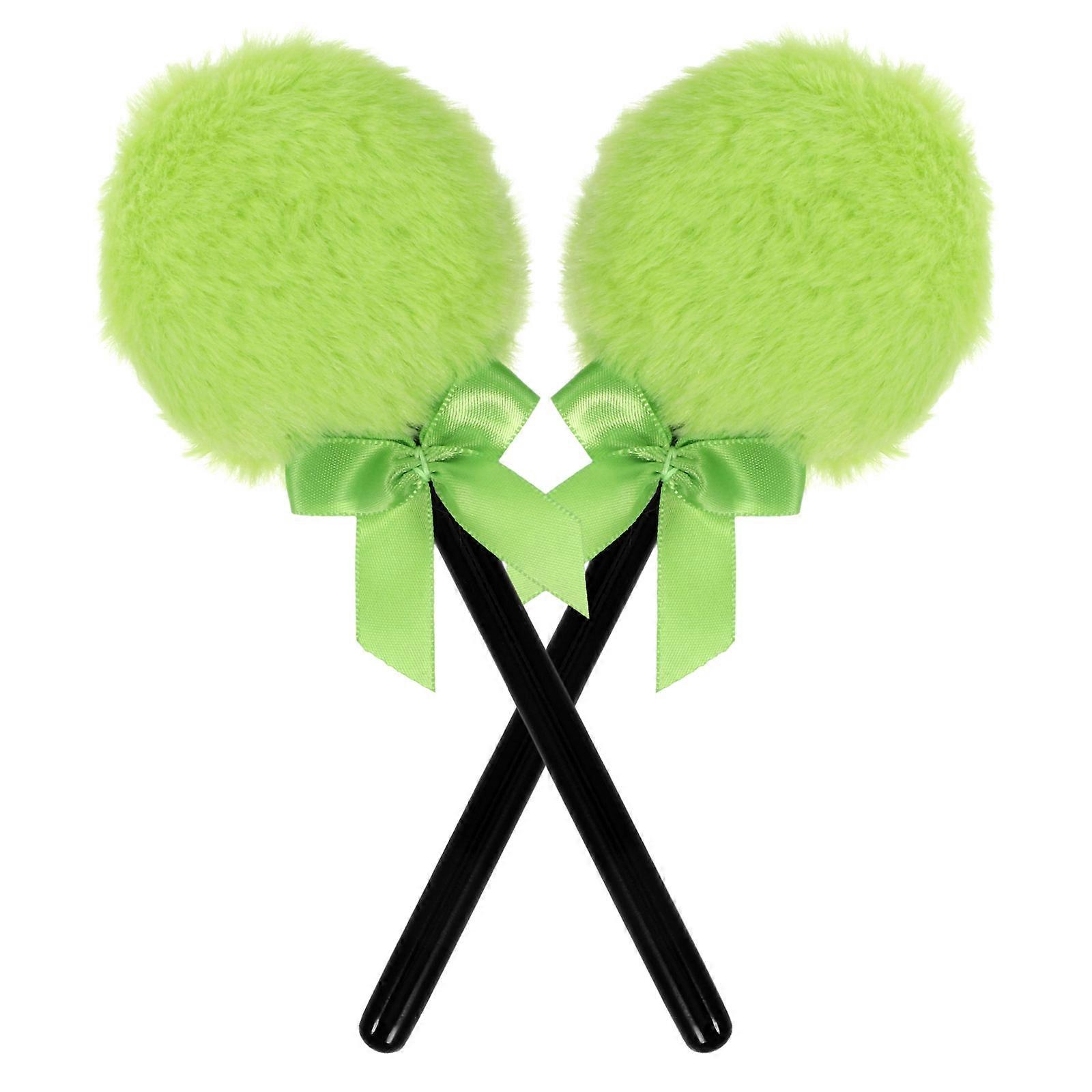 Highlighter Brush Set For Gift Giving And Daily Use With Soft Plush Material In Green For Blush Application 2Pcs
