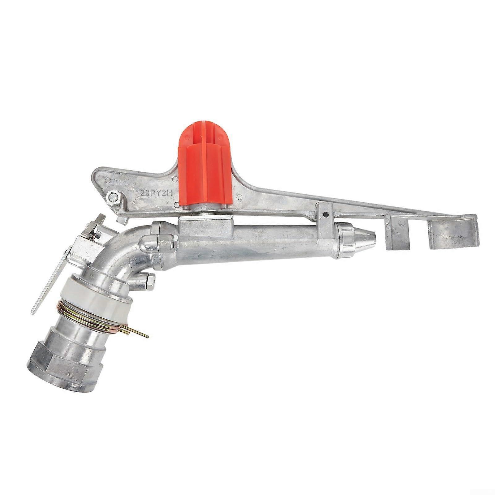 1Inch Irrigation Spray Sprinkler 3540M LargeArea Coverage Adjustable Silver And Red For Garden And Agriculture