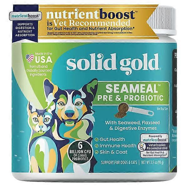 Solid Gold, SeaMealÃÂÃÂ¢ÃÂÃÂÃÂÃÂ¢ Pre & Probiotic, For Dogs & Cats, 3.5 oz (99 g)