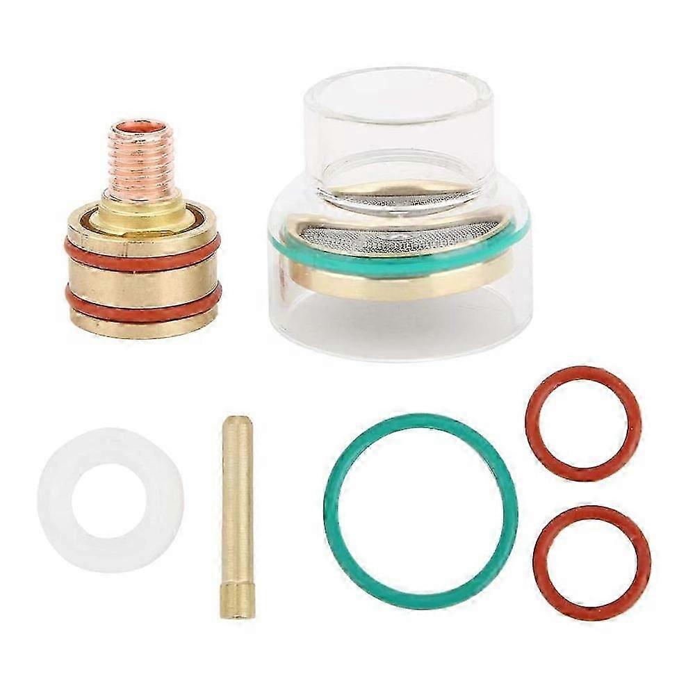 TIG Gas Lens Collet Consumable Kit TIG Welding Torch with White Plastic Ring Model for WP9 WP20 (2.4