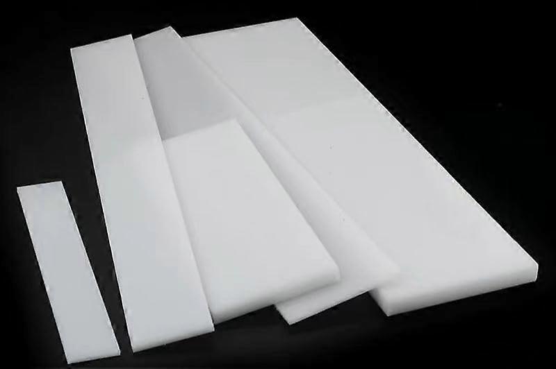 White Nylon Rectangular Sheet 1 Meter Long 25mm Wide 210mm Thick 1 Pc DIY and Industrial Applications