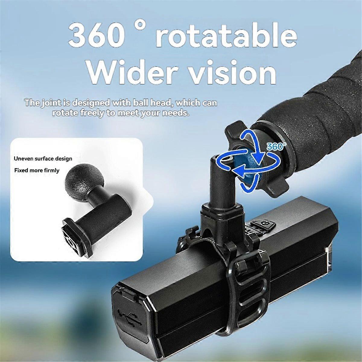 Adjustable Bicycle Handlebar Plug Flashlight Holder Universal