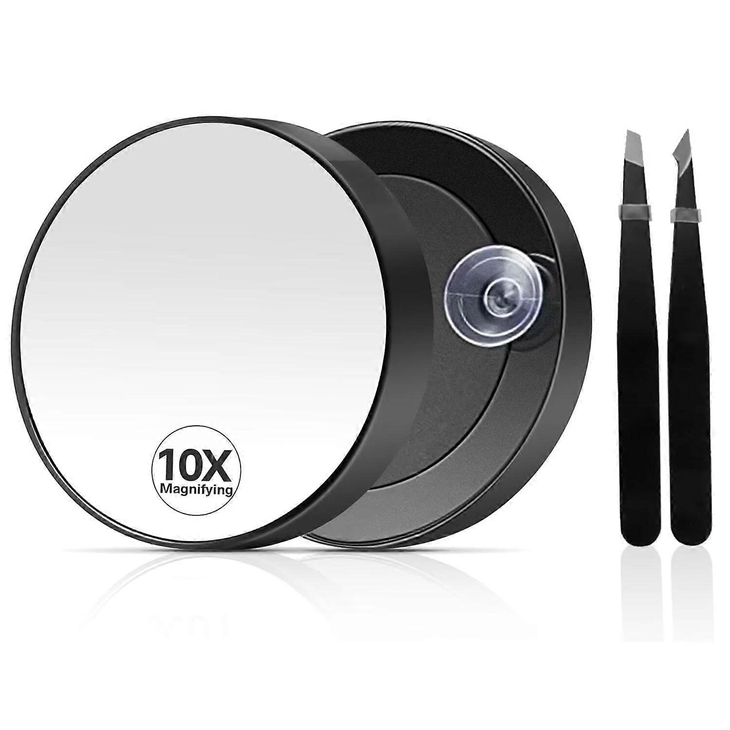 Hand Mirror, Double-Side1X/5X Magnifying Mirror with Handle, Acrylic, 4.5 x 8.3 inches, Clear, Pack of 1