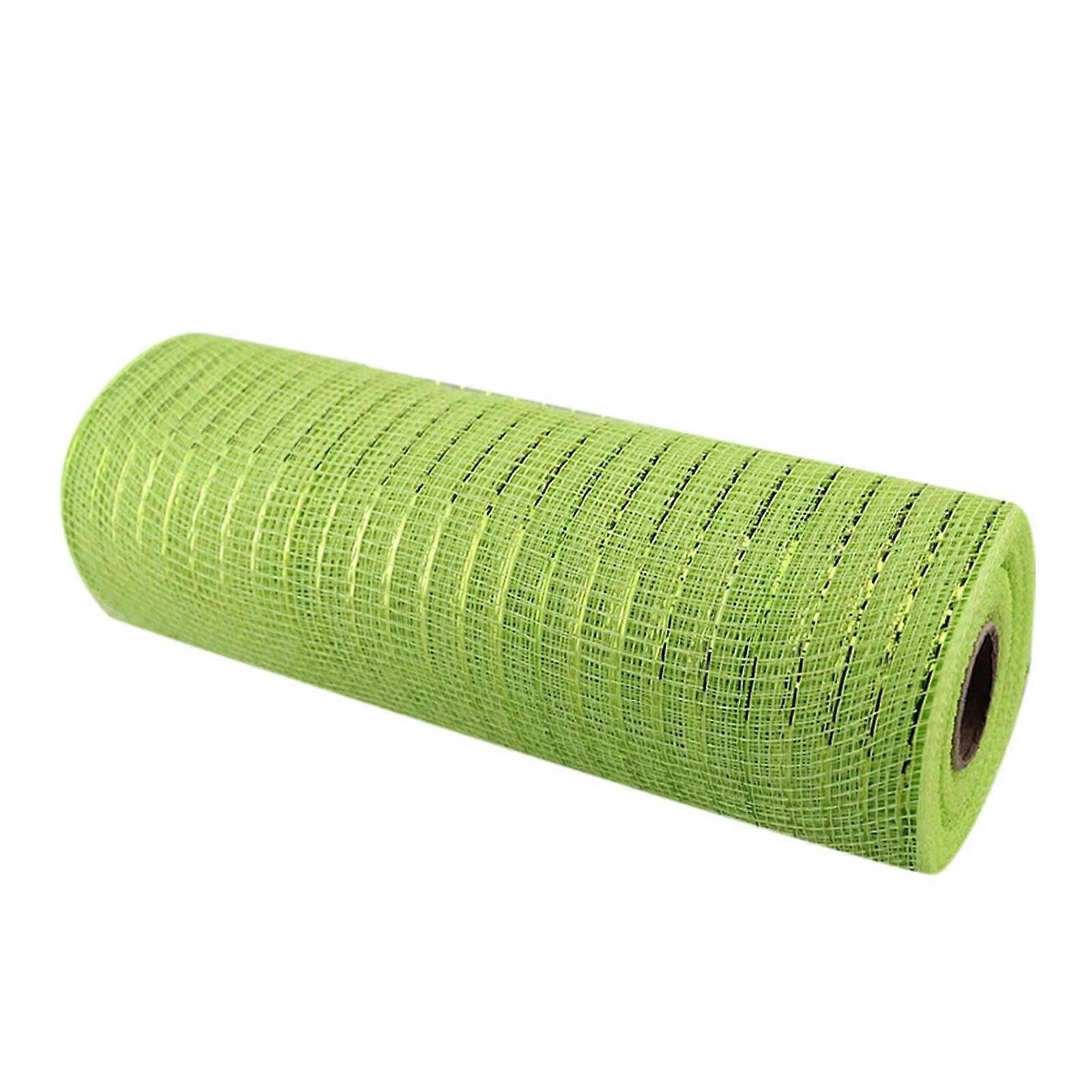 Poly Mesh Ribbon With Metallic Foil Each Roll For Wreaths Swags Bows Wrapping And Decorating