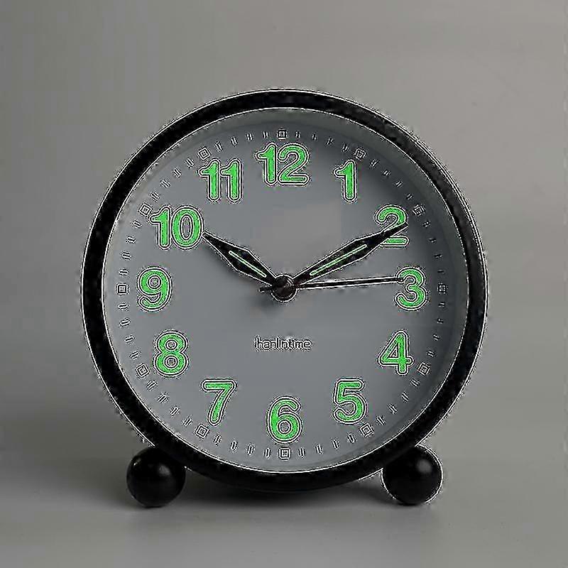 Analog Alarm Clock Without Ticking Sound - Silent Wake-Up with Adjustable Warm Light - Modern Round Design p20241126774