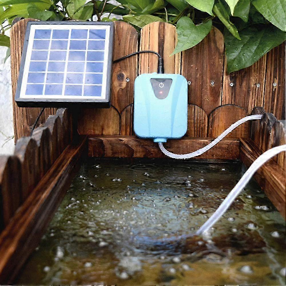 Solar oxygen pump for pond and aquarium aeration