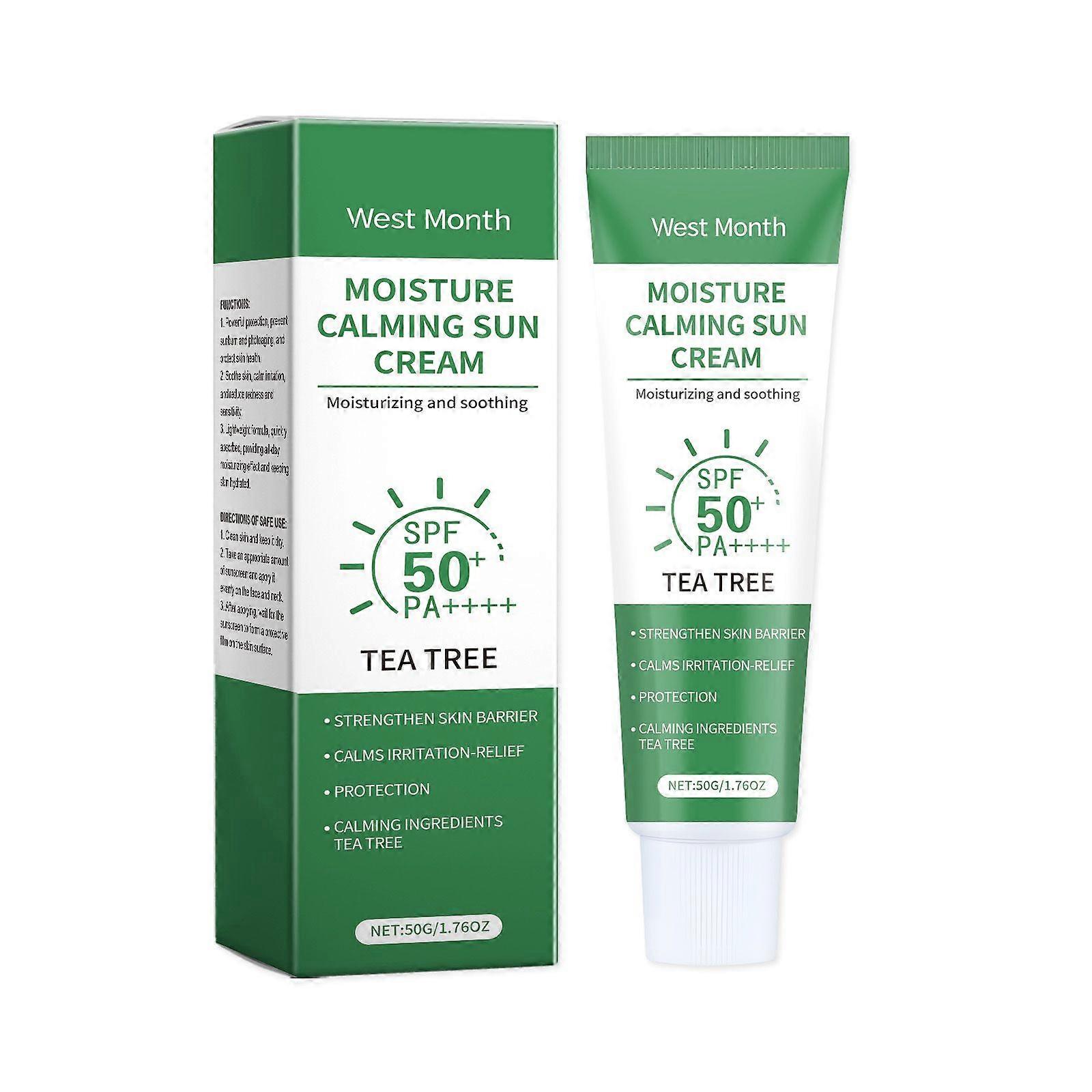 Tea Tree Refreshing Protective Cream Contains Panthenol And Titanium Dioxide