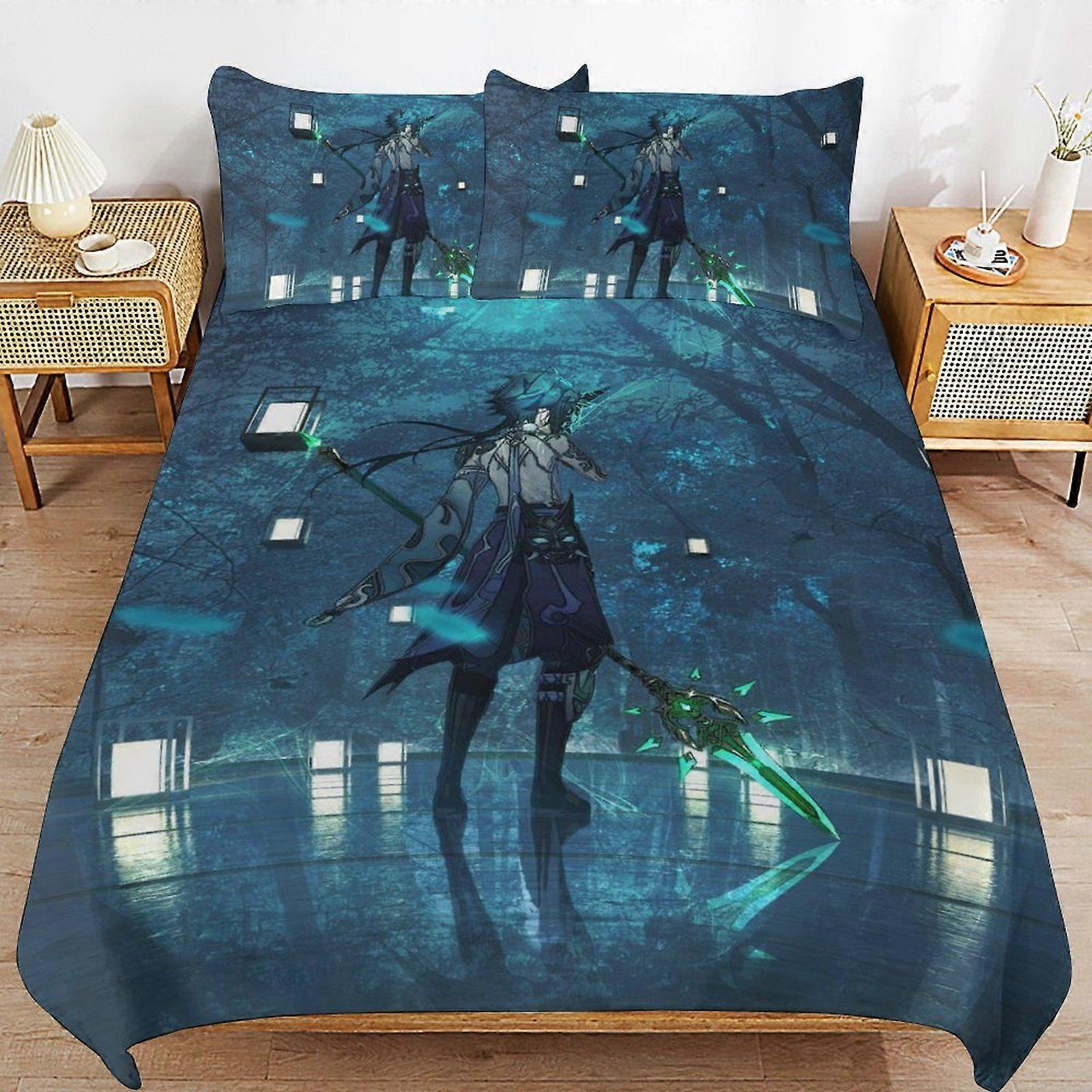 A290 GENSHIN IMPACT Gentle Handling Long Use Finish Smooth Zipper Function Duvet Cover Sets Comfortable Sleep N290