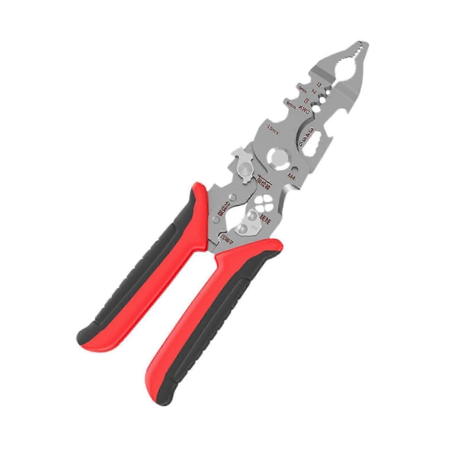 Wire Stripper Tool Comfortable Handle Electrician Plier Portable Wire Cutter 18 in 1