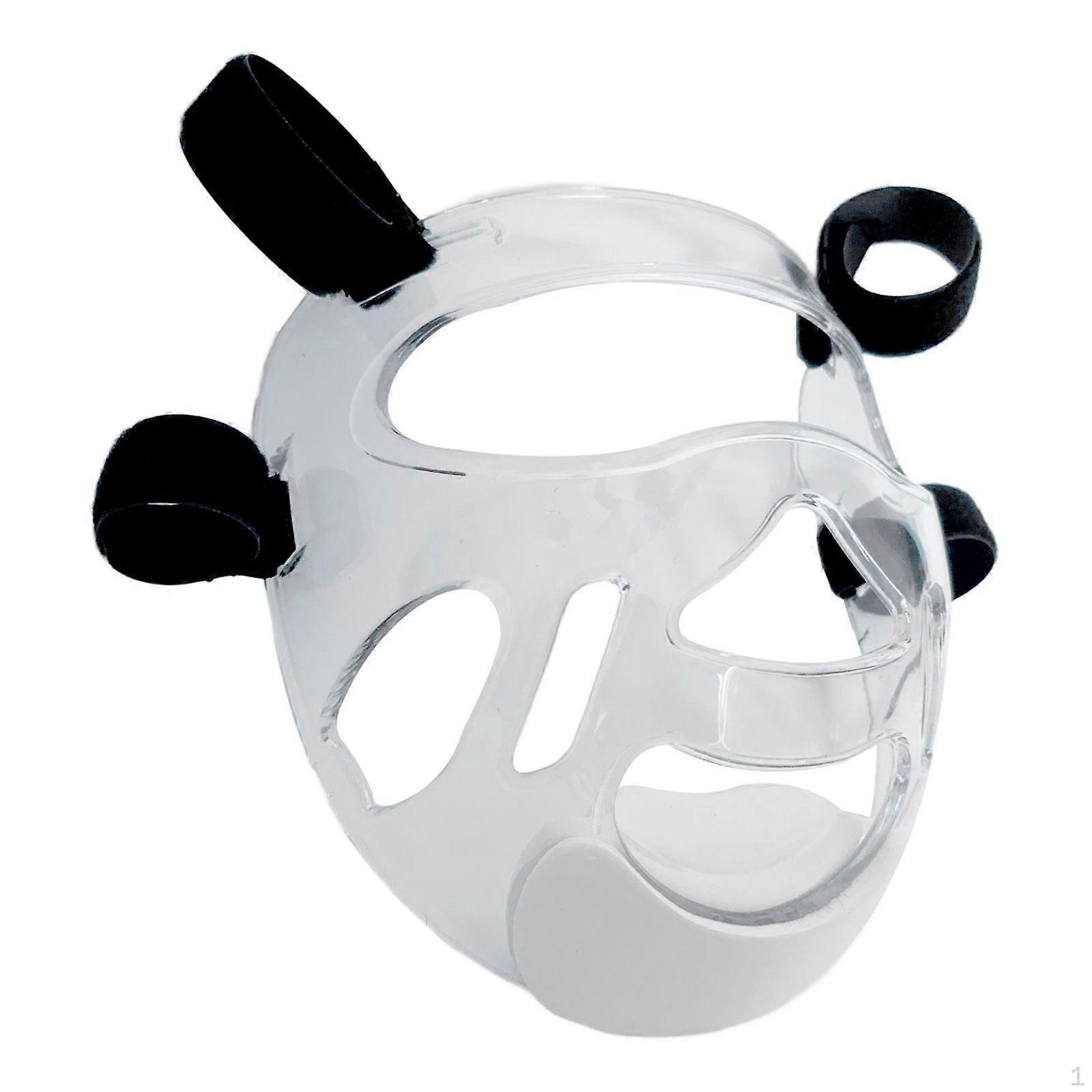 Clear Taekwondo Mask Face Guard Protector Portable Removable Full Shield Training for Men