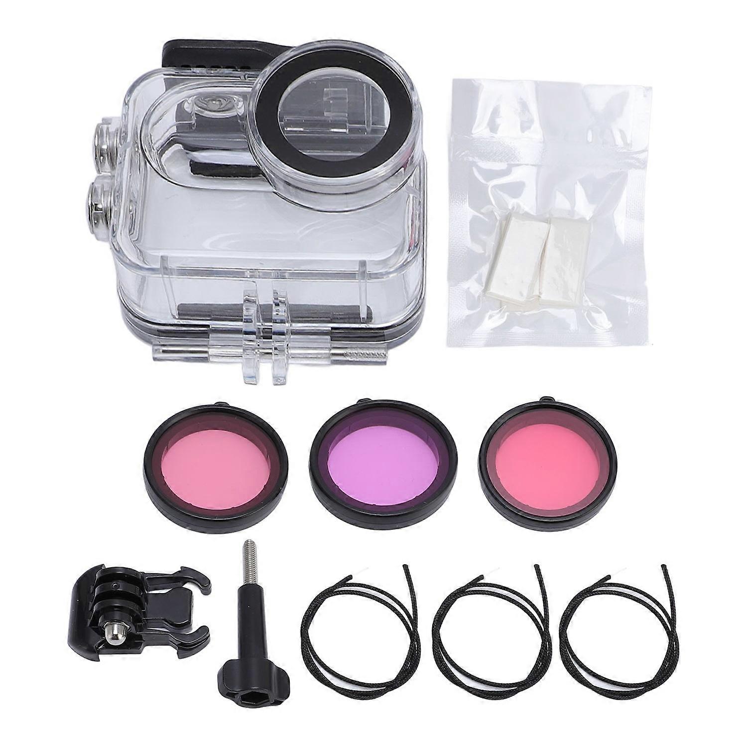 196FT Watertightness Dive Case for Go 3 Protective Underwater Dive Housing Shell with Bracket Access