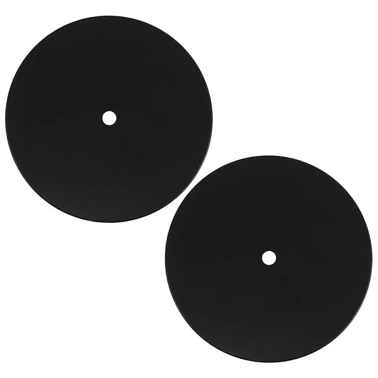 Black Weighted Lamp Base Cast Iron for Lamp Stability 2Pcs Stand