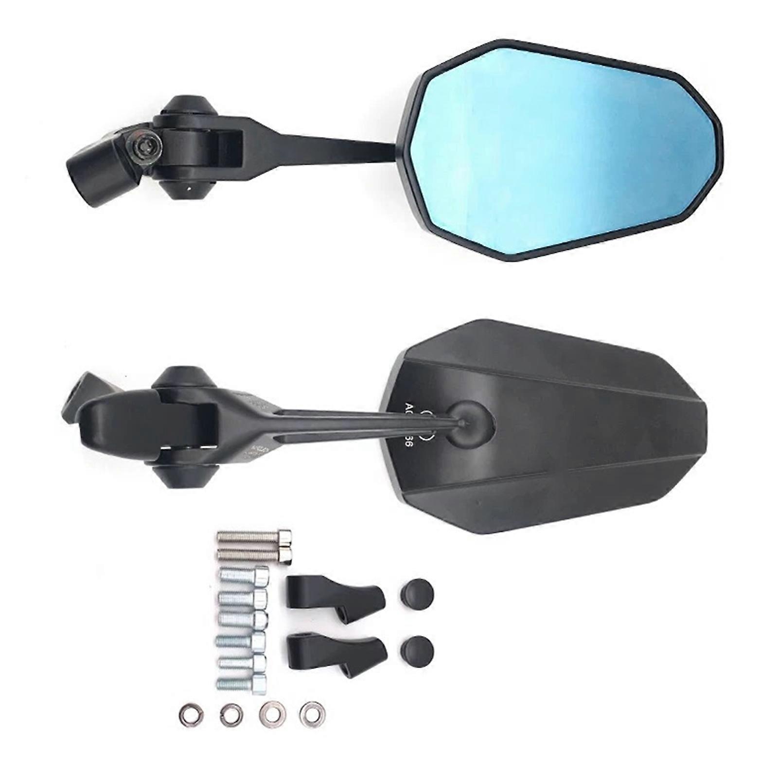 Broad View Motorcycle Side Mirror Shock Absorbing Structure Easy Installation Riders Safety Upgrade Multicolor