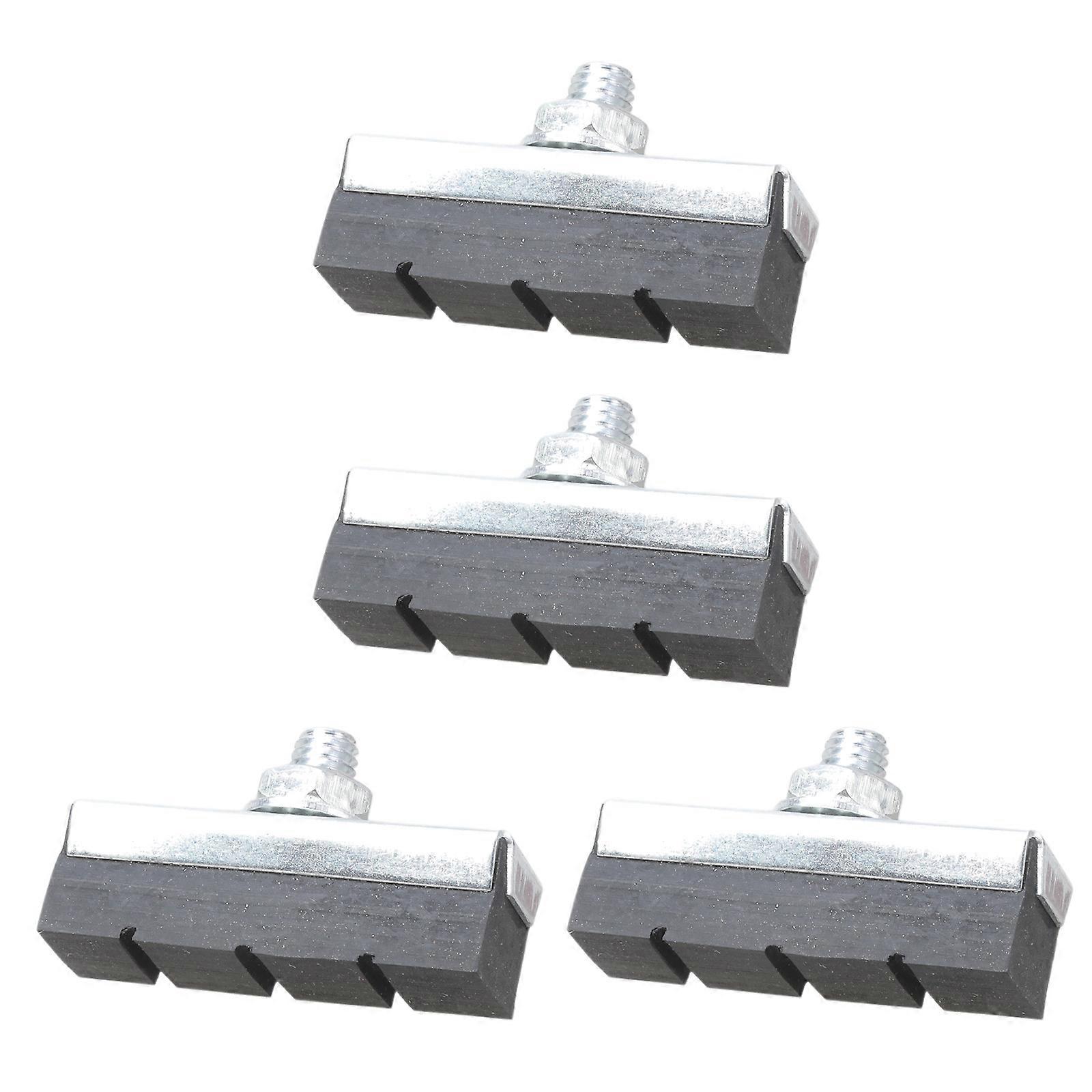 2 Pair Bicycles V Brake Pad Bicycles Brake Block Replacements Set Mountain Bicycles Brake Pad for Front Back Wheel Multicolor