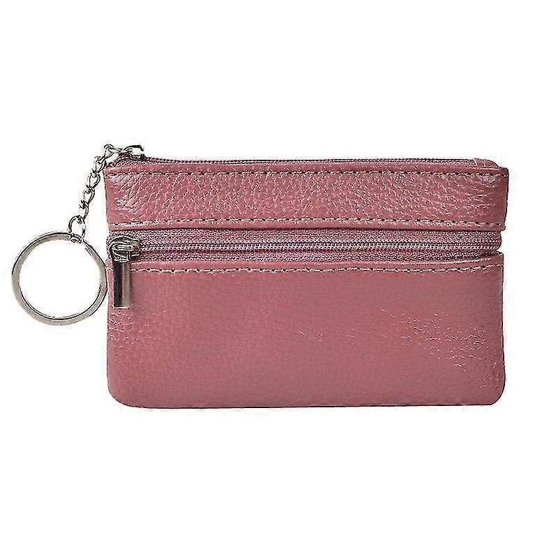 Women's Small Cute Leather Wallet Soft Mini Coin Purse With Keyring Chain