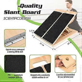 Adjustable Wooden Incline Board Calf Ankle Stretcher for Home Gym Yoga Balance Training Pilates Equipment