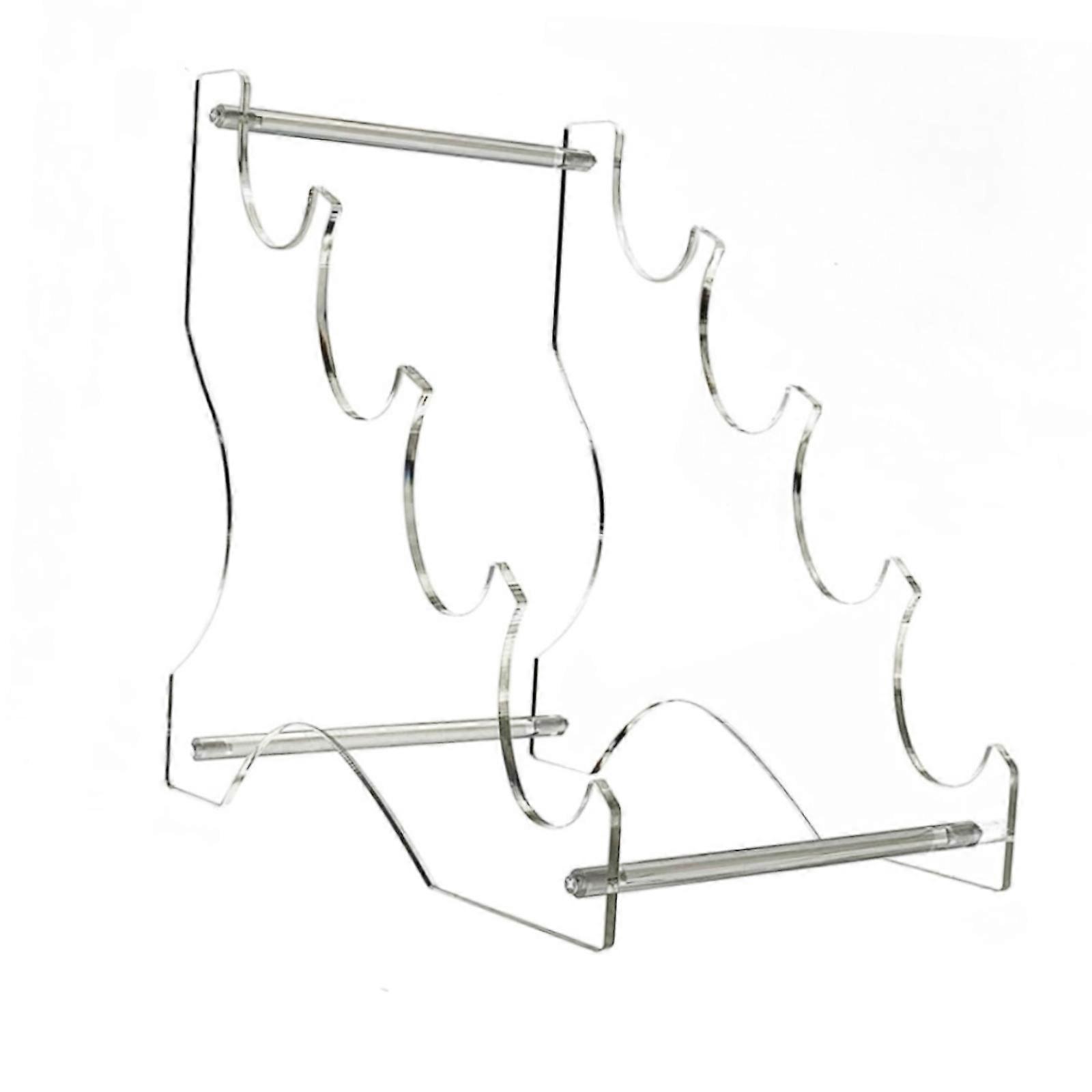 Collectors' Acrylic Swords Stand Collectible Swords Display Rack 4 Layer Acrylic Stand Rack for Lightsabers Storage Multicolor