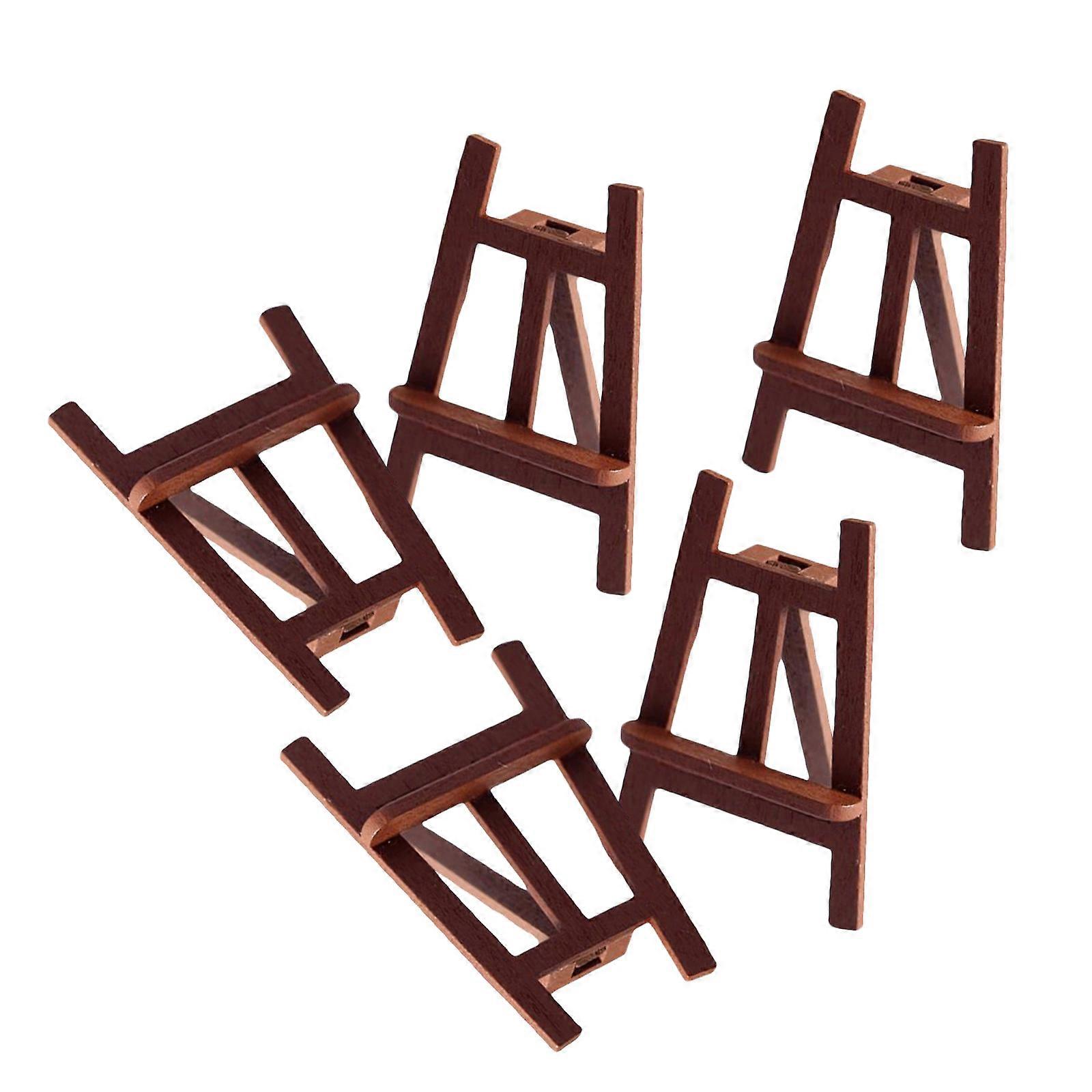 5 Pcs Mini House Easel Model Wooden Miniature Easel Simulation Easel Model Decor