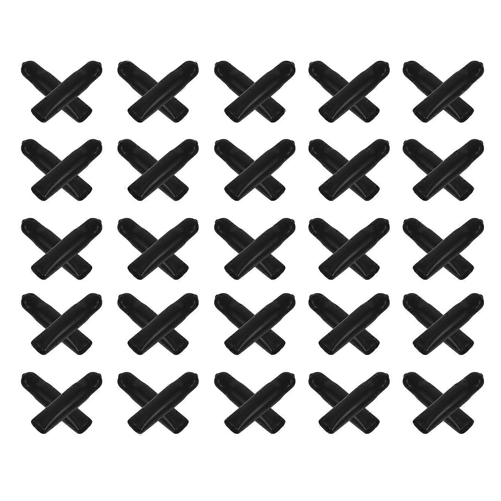 Black Plastic Pourer Caps for Kitchen Bottles Dust Protection 50Pcs