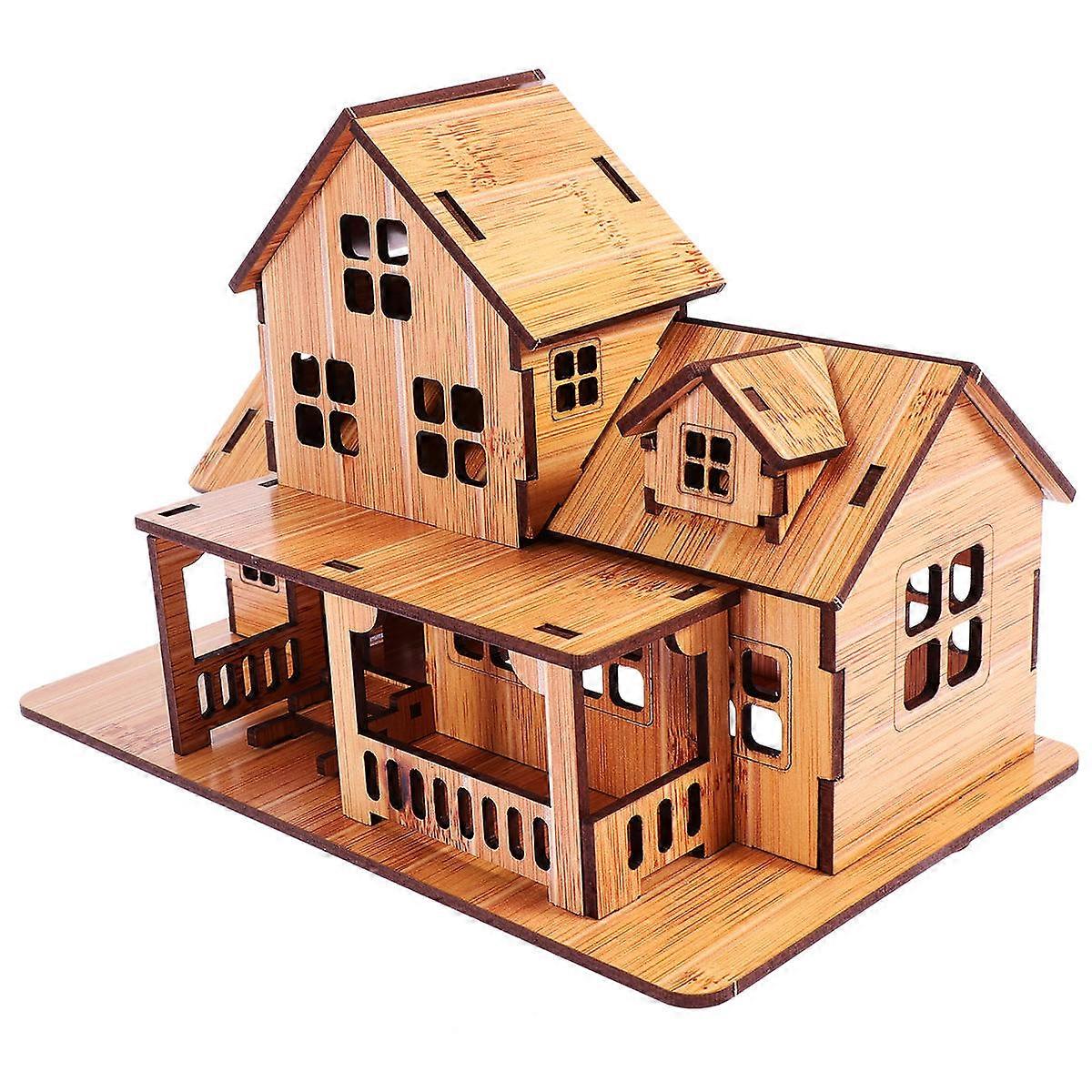 Miniature Houses Crafts Diy Assembling House Model Logical Thinking Development Decoration for Home 1Pack