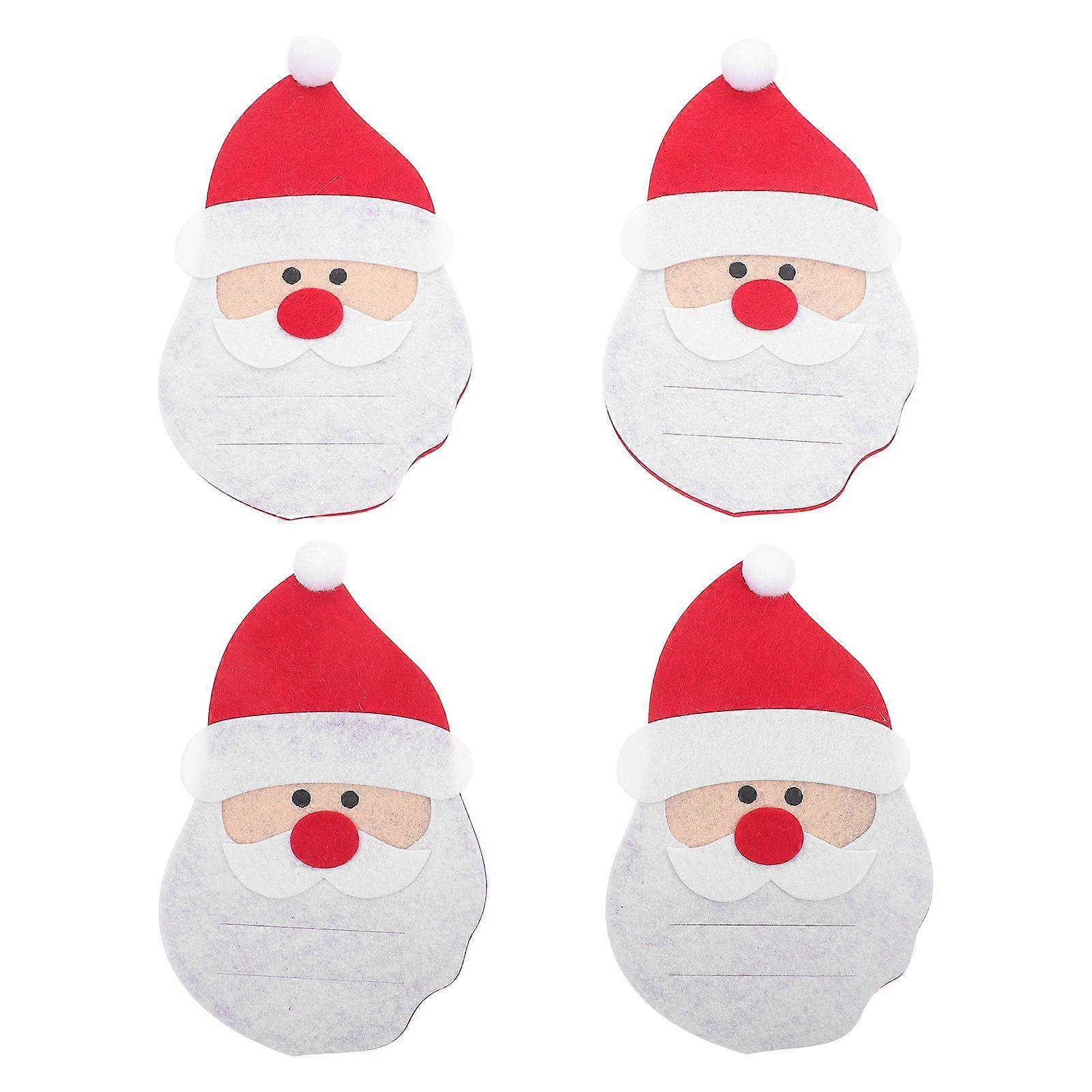 4pcs Christmas Cutlery Bag Silverware Tableware Holder Fork Bag Pouch Decor for Table